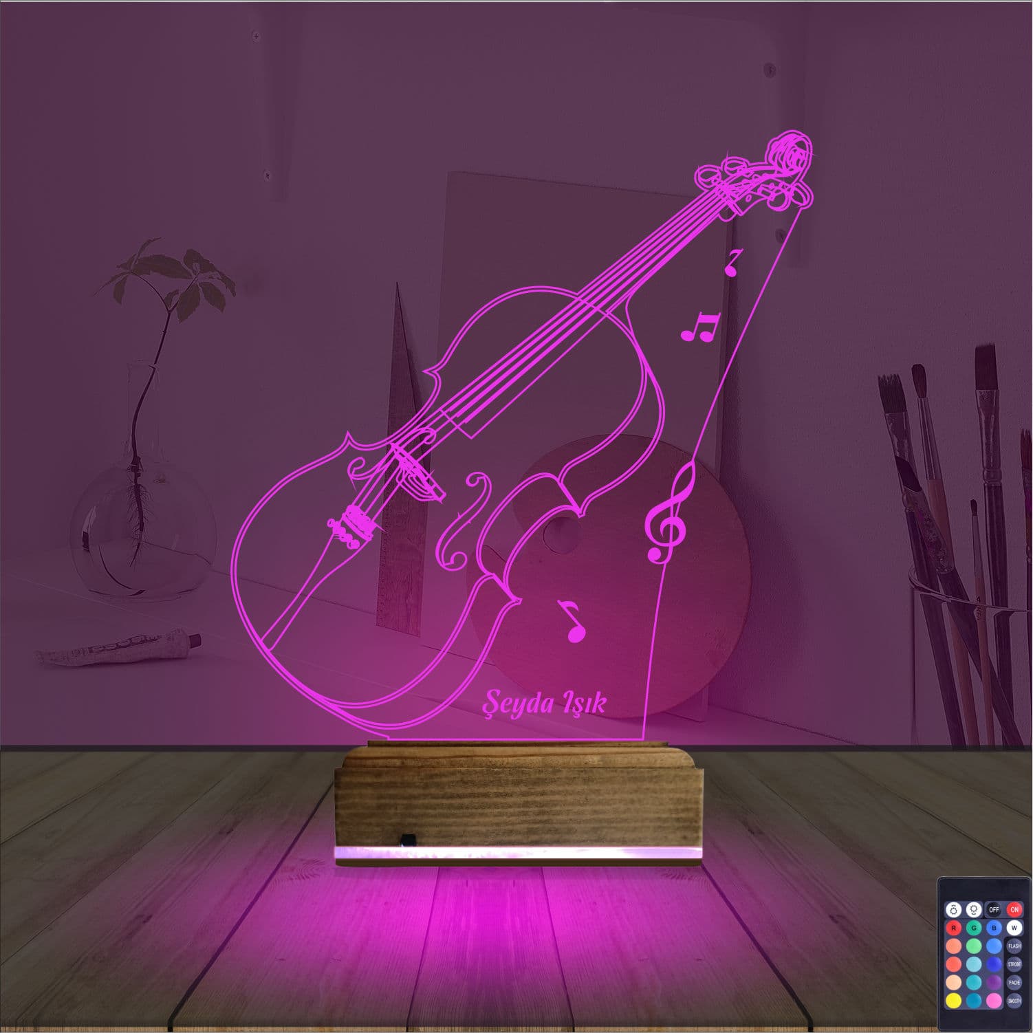 Скрипка — Именной 3D Ночник 4