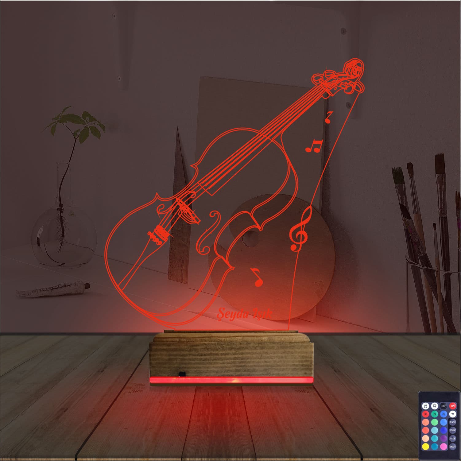 Скрипка — Именной 3D Ночник 7