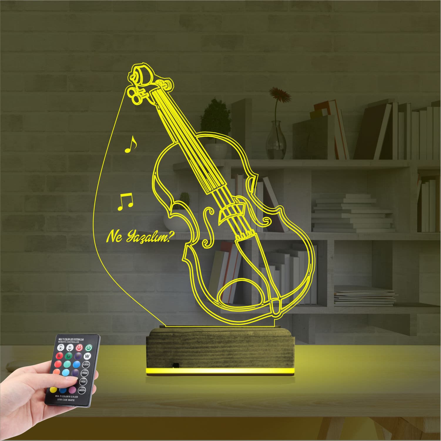 Скрипка — 3D LED Ночник | Подарок музыканту 5