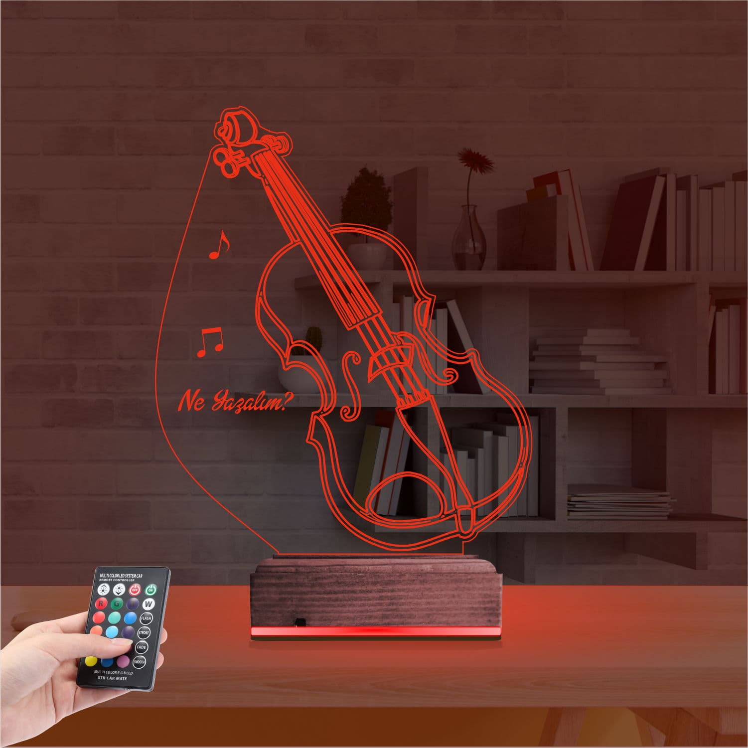 Скрипка — 3D LED Ночник | Подарок музыканту 7