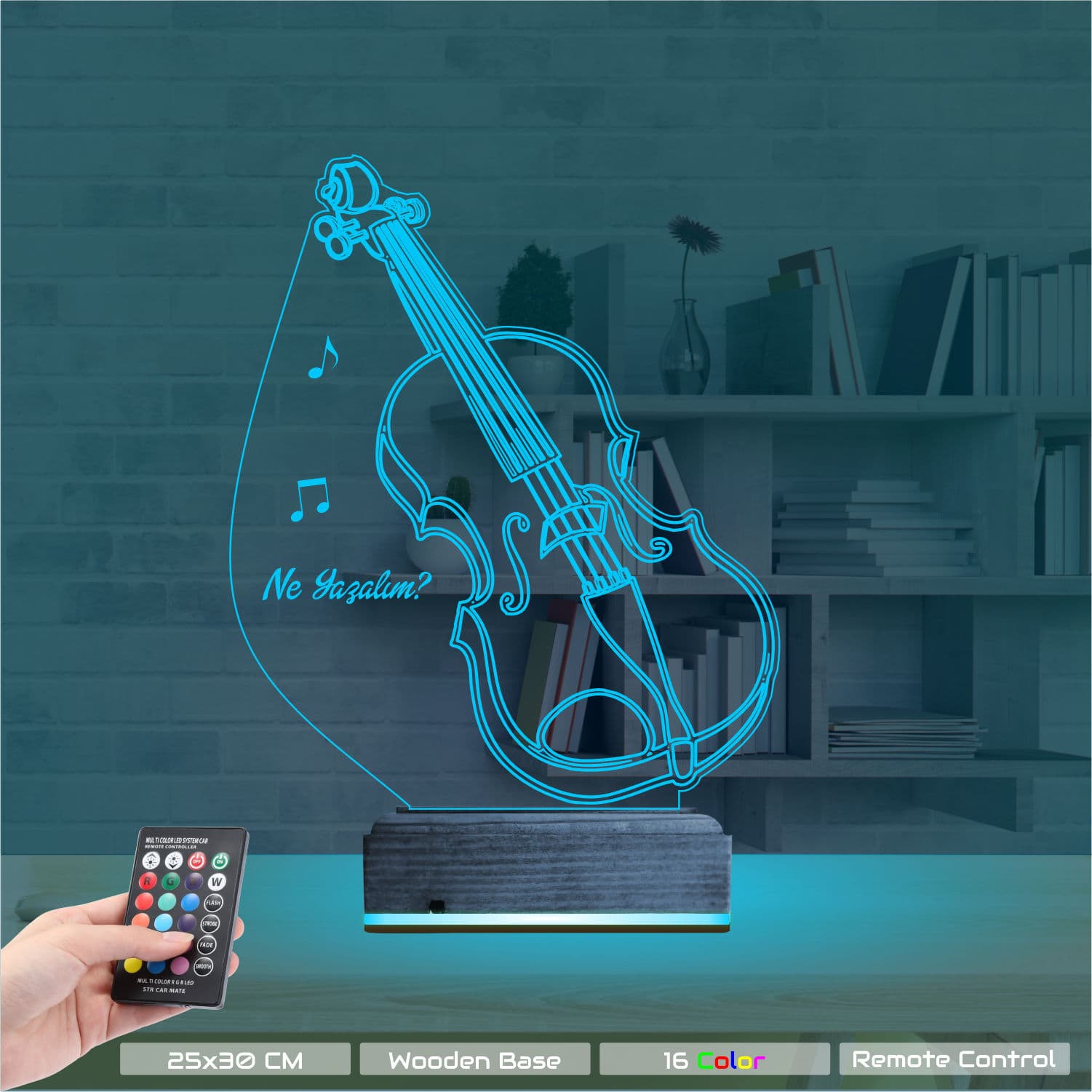 Скрипка — 3D LED Ночник | Подарок музыканту 9