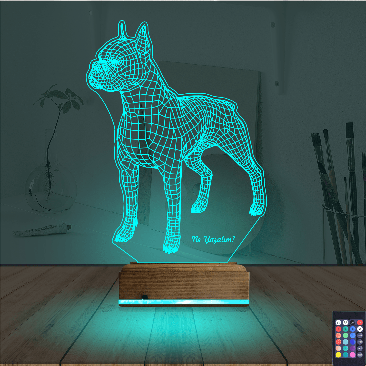 Собака Боксер — 3D LED Ночник | Подарок любителю животных 3