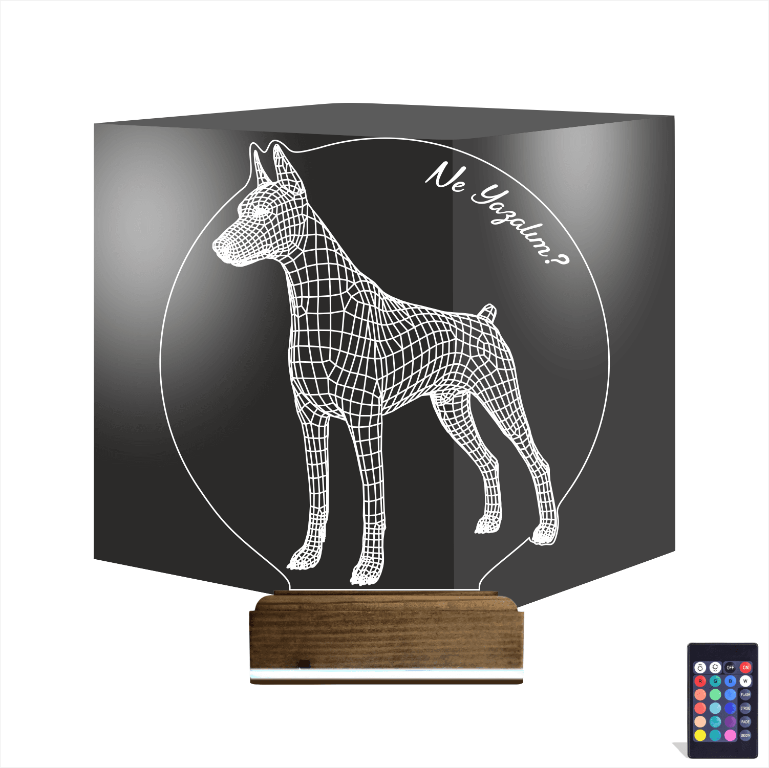 Доберман — 3D LED Ночник | Подарок собаководу 1