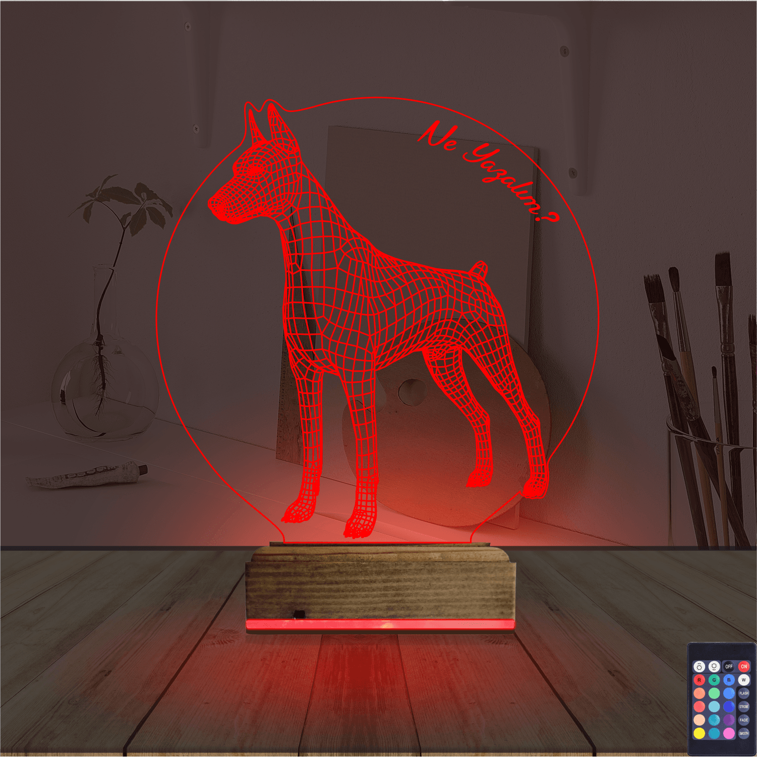 Доберман — 3D LED Ночник | Подарок собаководу 7