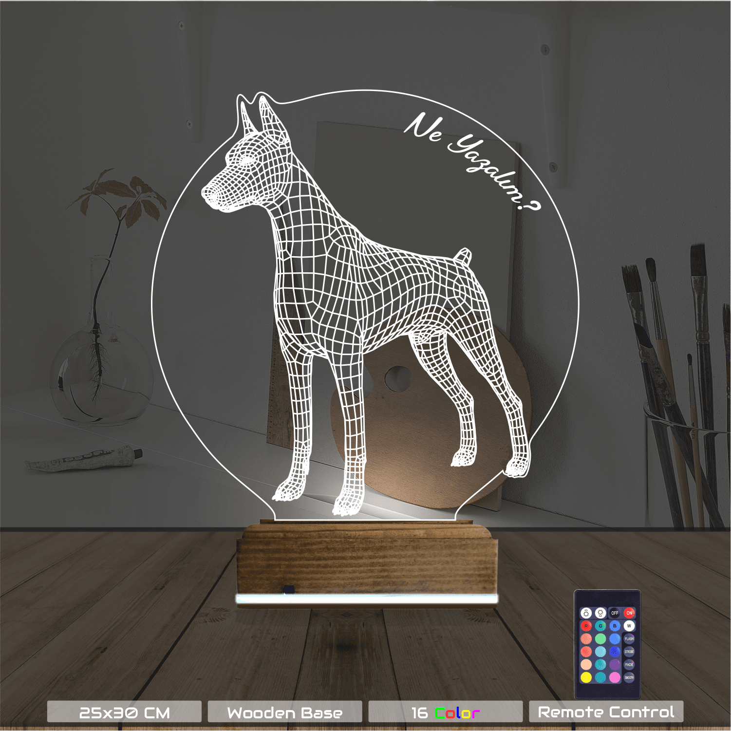 Доберман — 3D LED Ночник | Подарок собаководу 8