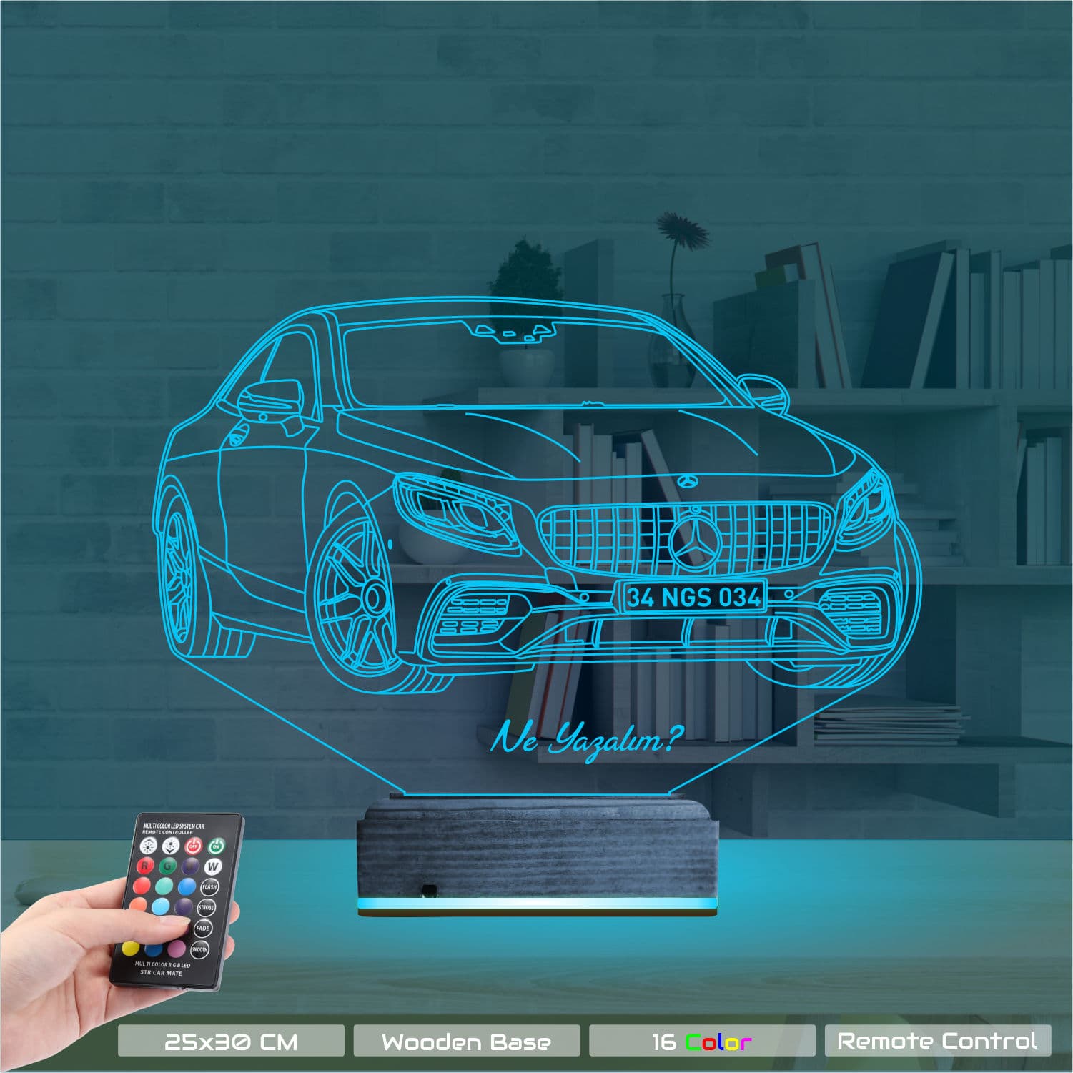 Мерседес-Бенц — 3D LED Ночник | Подарок мужчине 9