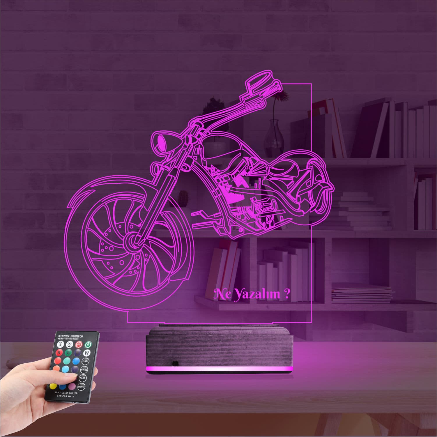 Мотоцикл Чоппер 3D Ночник 4