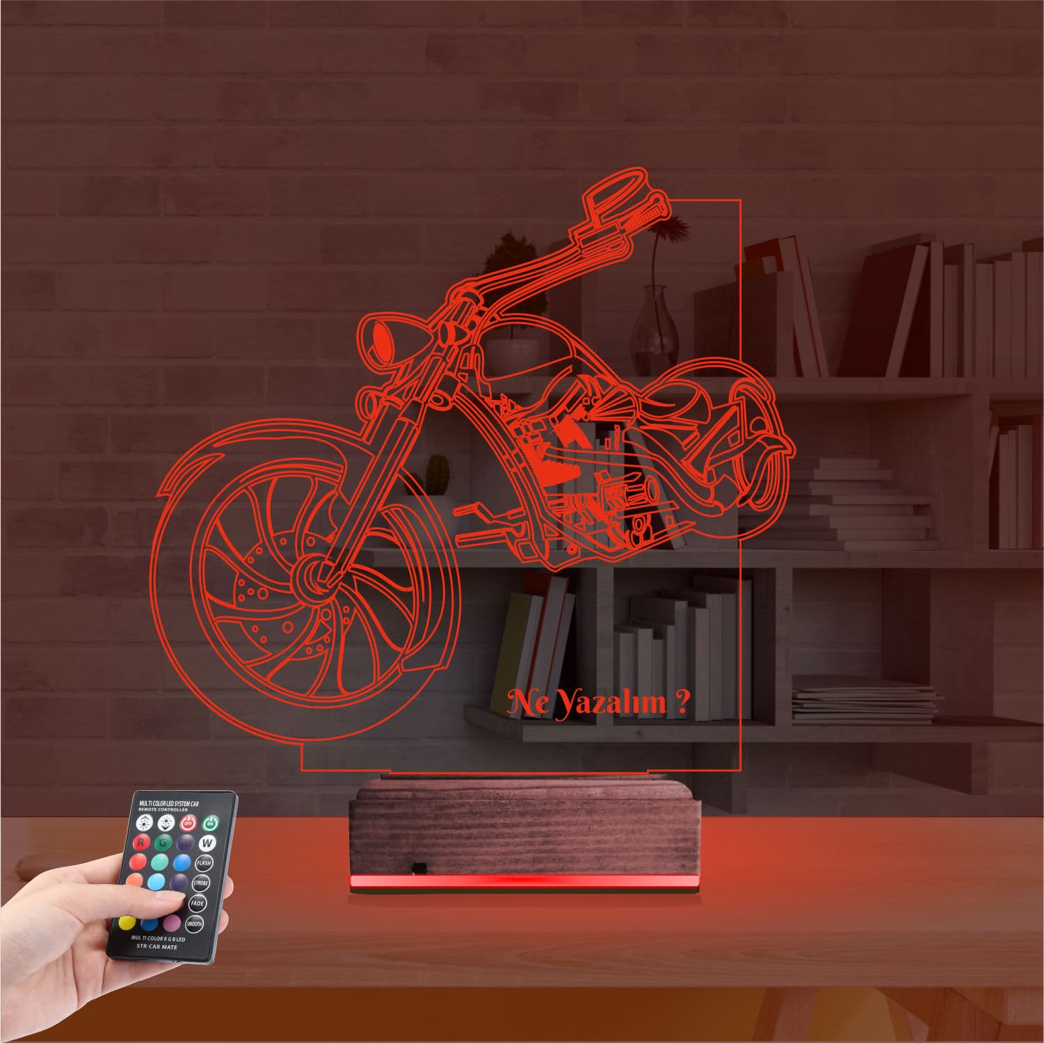 Мотоцикл Чоппер 3D Ночник 7