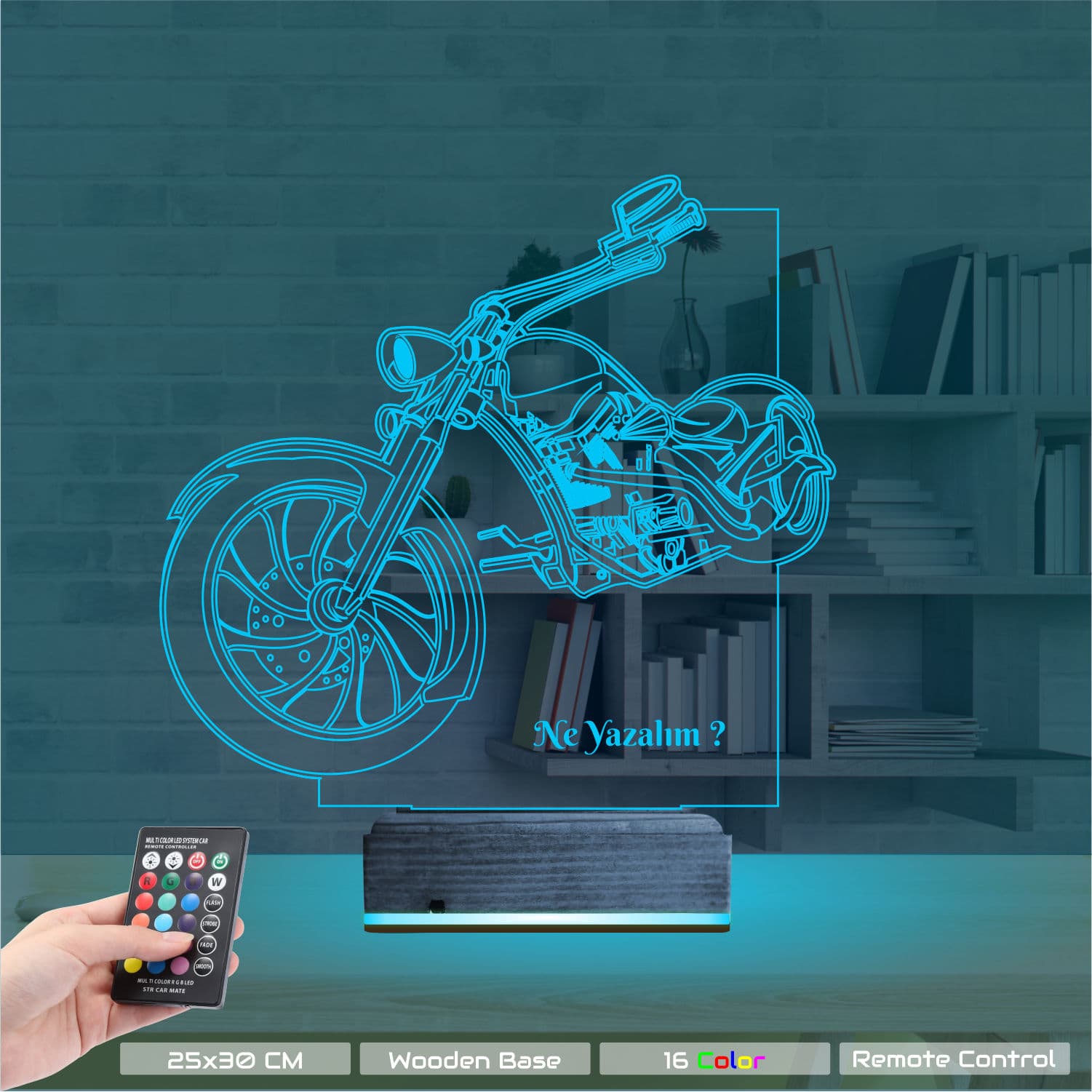 Мотоцикл Чоппер 3D Ночник 9