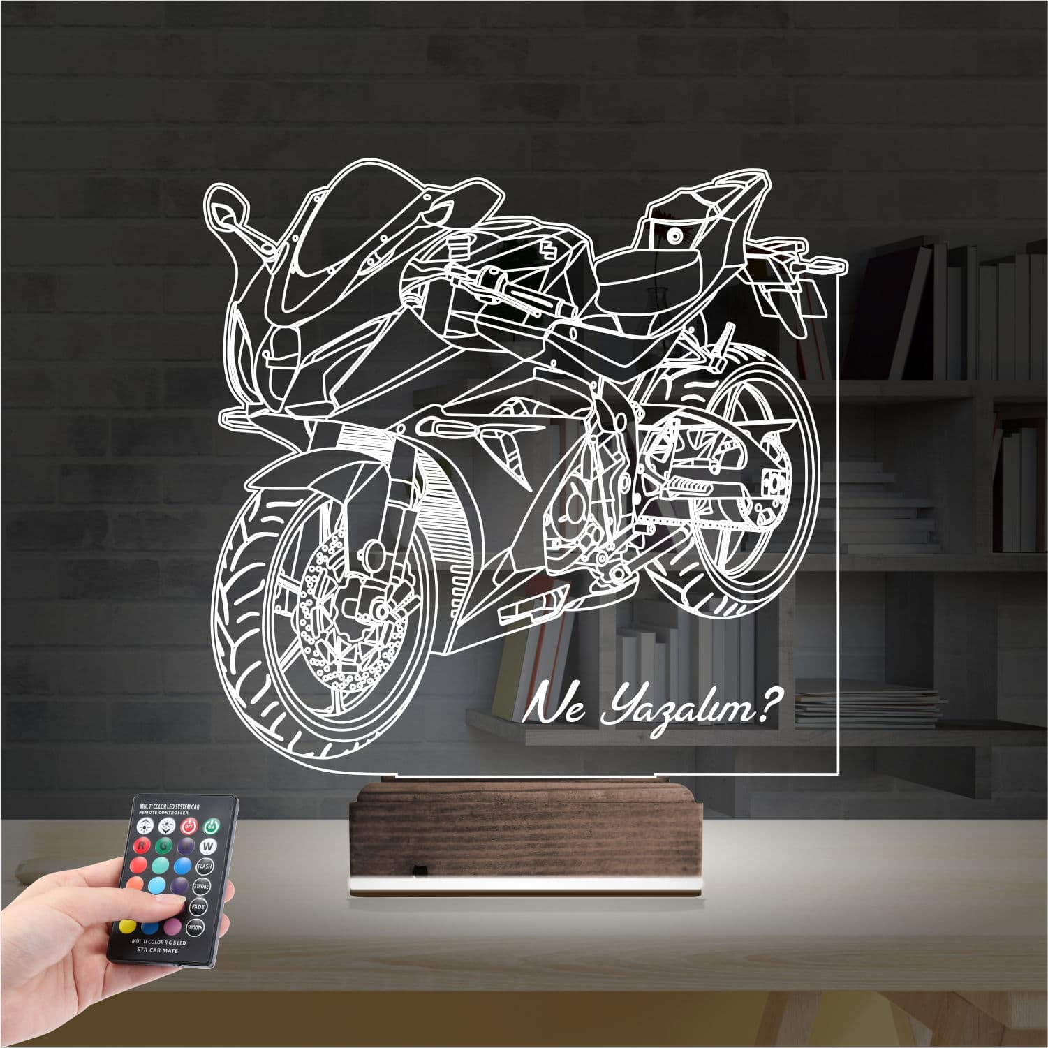 Мотоцикл — 3D LED Ночник | Подарок мужчине или байкеру 2