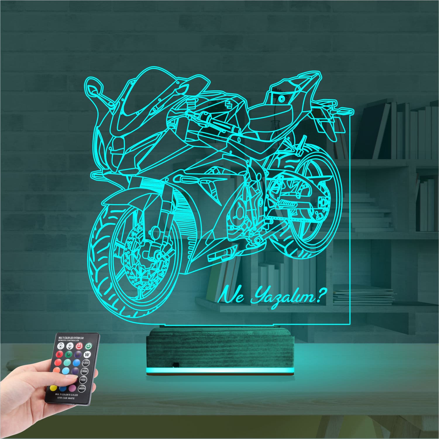 Мотоцикл — 3D LED Ночник | Подарок мужчине или байкеру 3