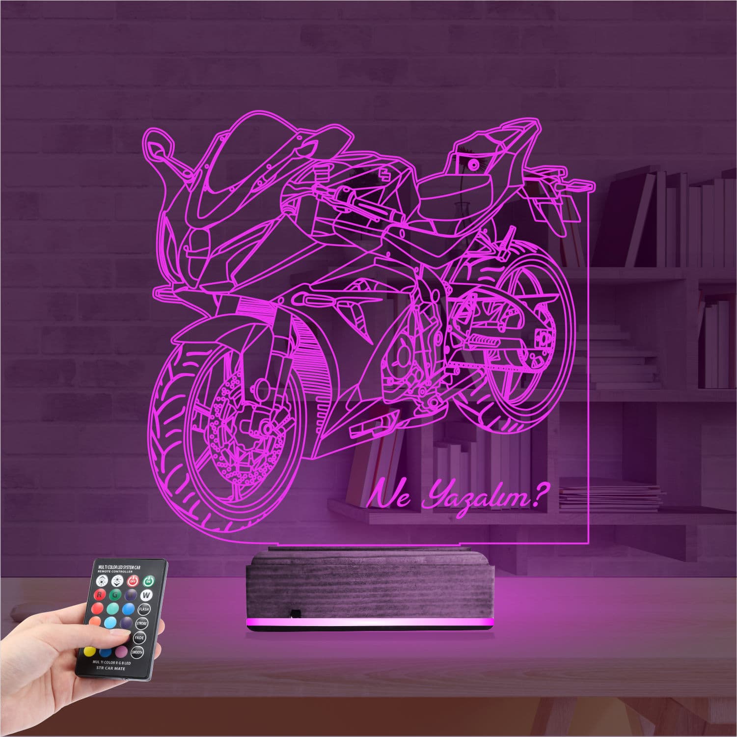 Мотоцикл — 3D LED Ночник | Подарок мужчине или байкеру 4