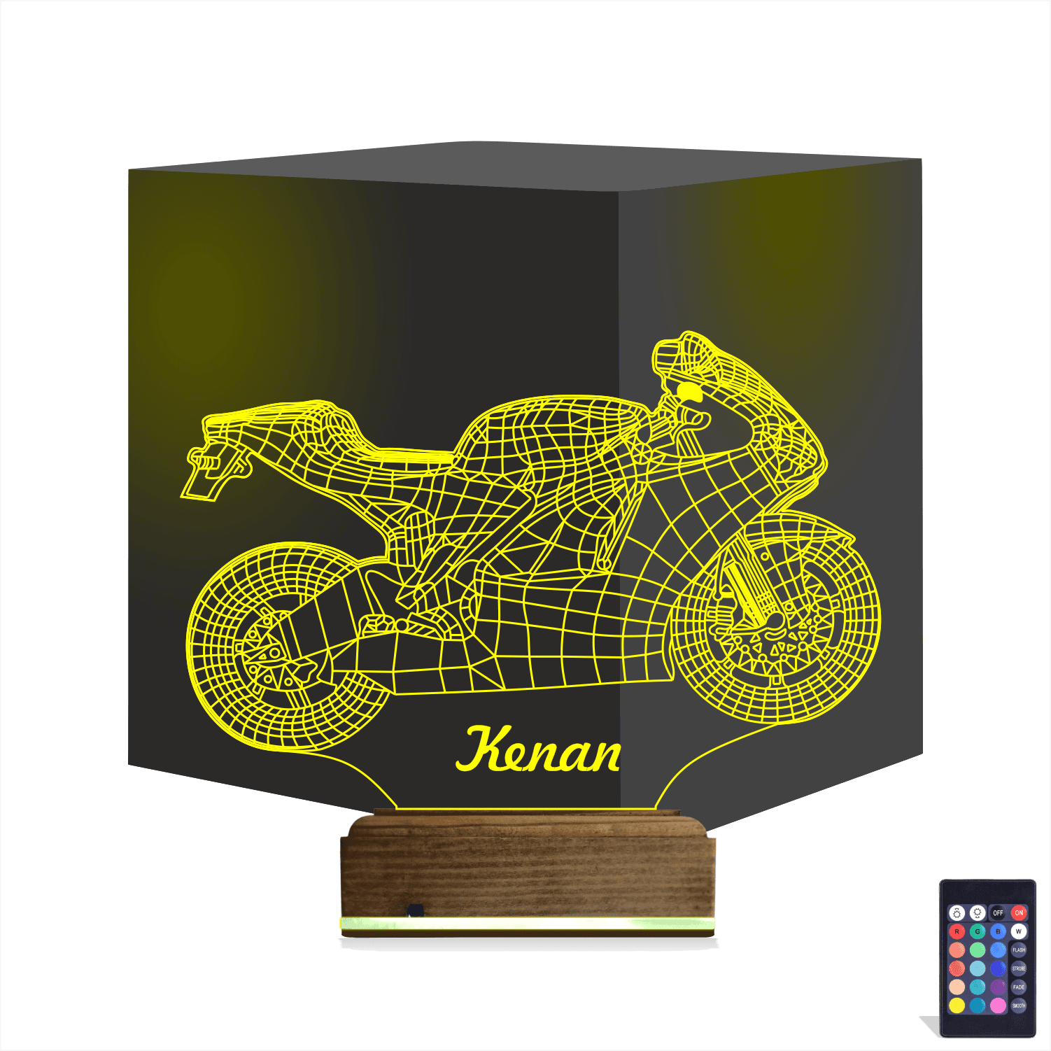 Мотоцикл — 3D LED Ночник | Именной подарок мужчине 1