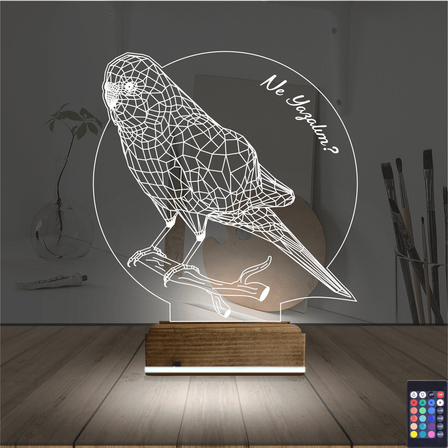 Попугай — 3D LED Ночник | Подарок любителям птиц 2