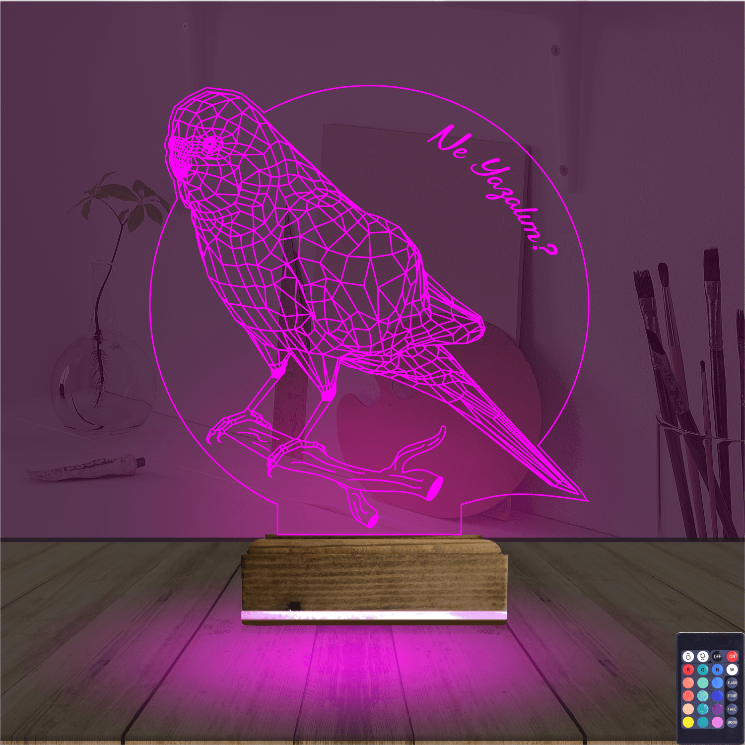 Попугай — 3D LED Ночник | Подарок любителям птиц 4