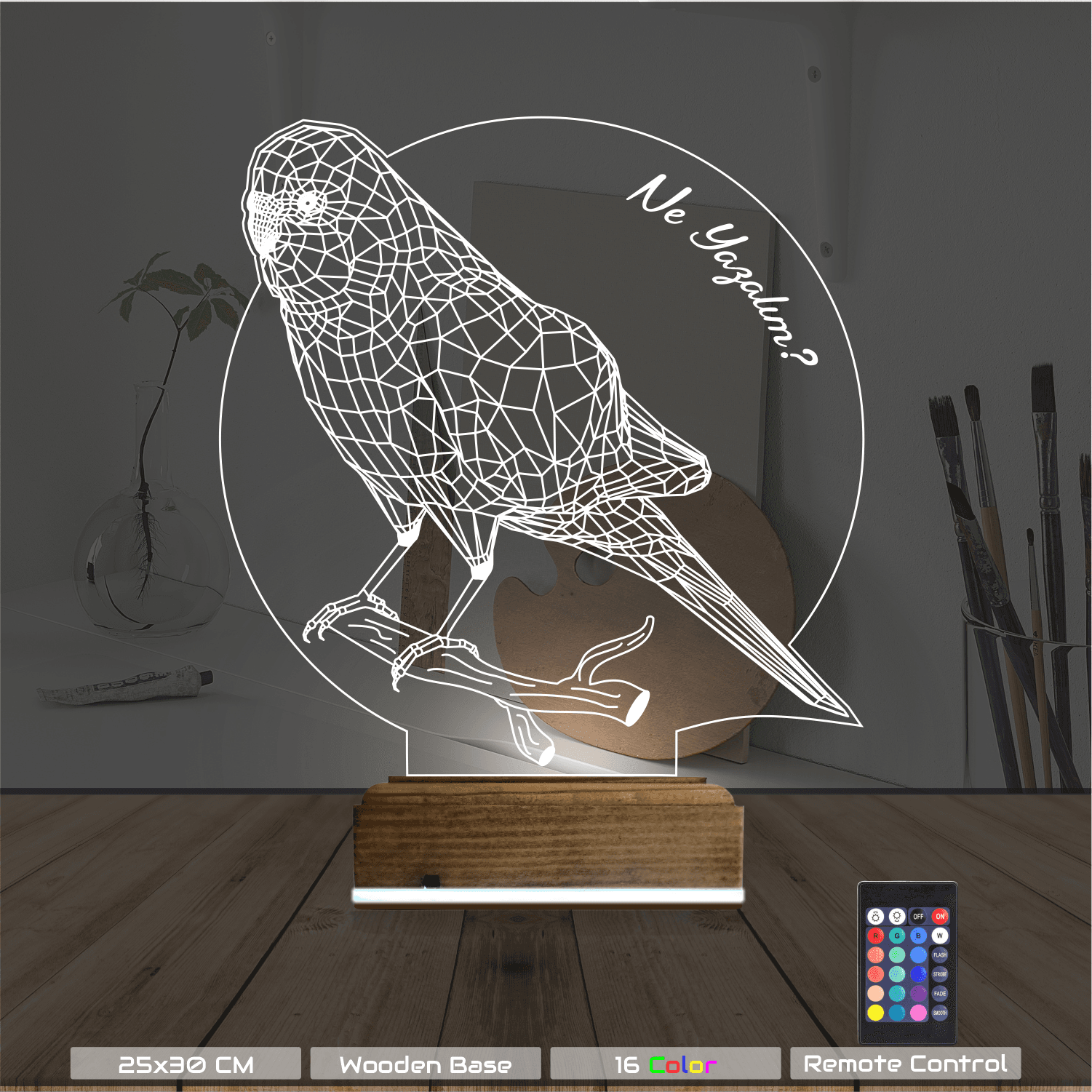 Попугай — 3D LED Ночник | Подарок любителям птиц 8