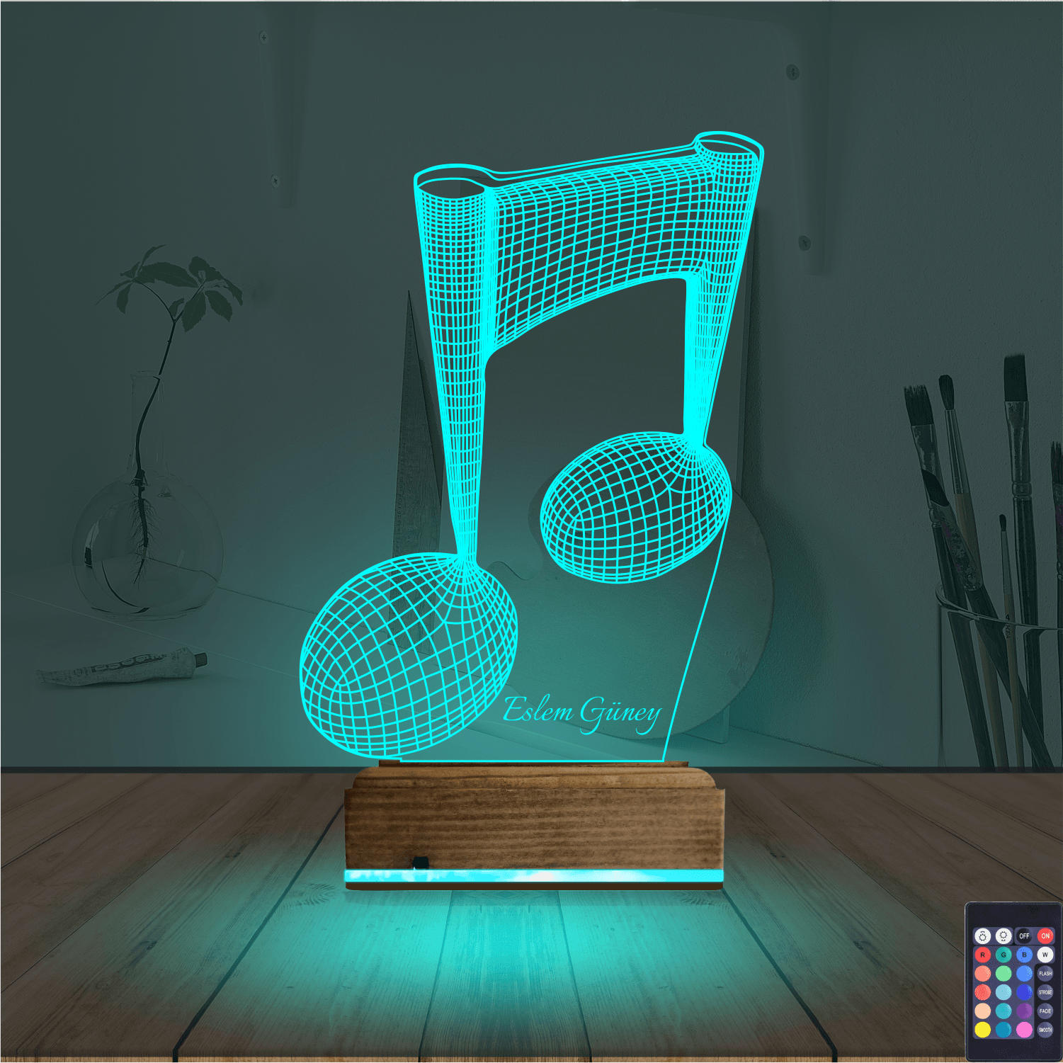 Музыкальные ноты — 3D LED Ночник | Именной подарок 3