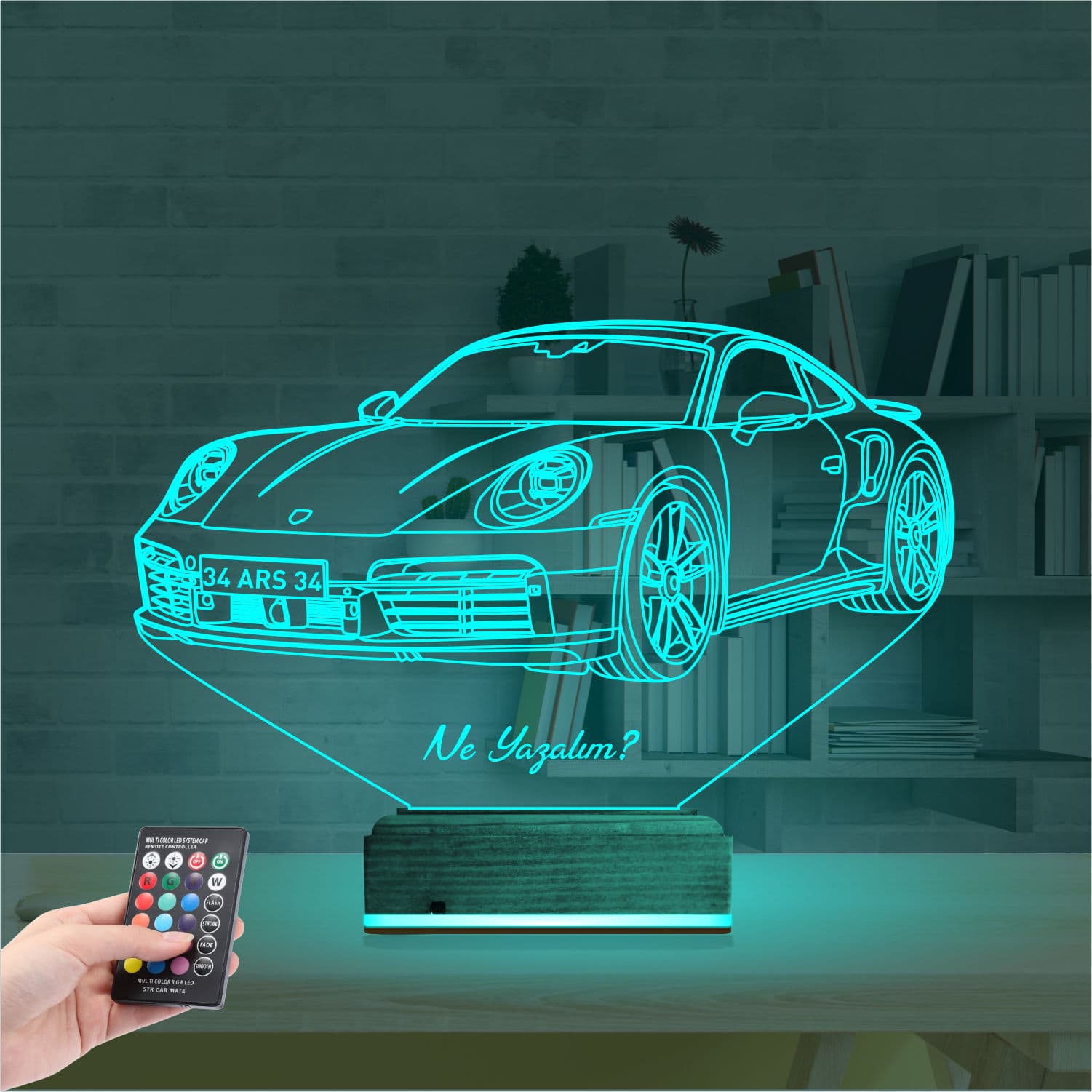 Porsche — 3D LED Ночник | Подарок мужчине 3