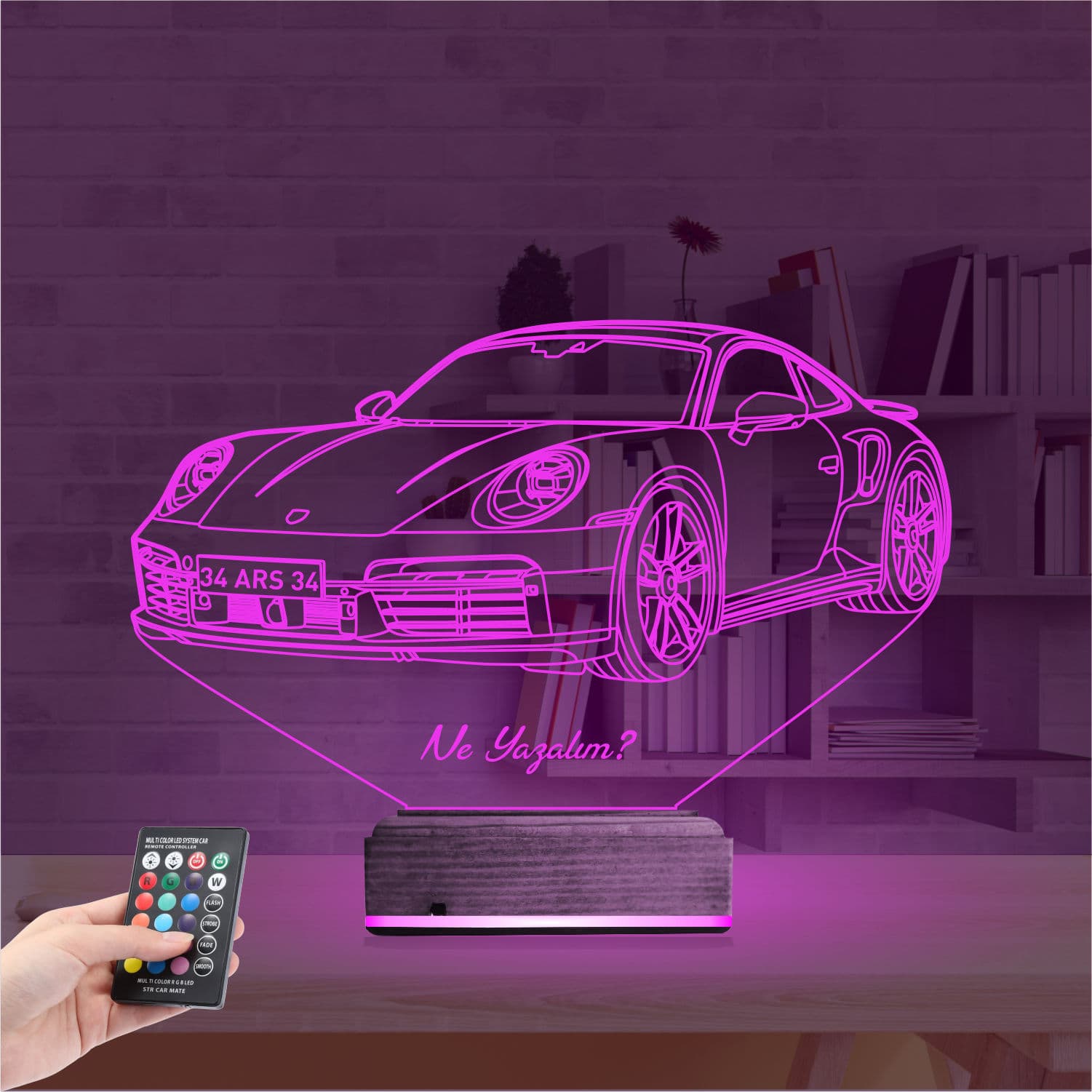 Porsche — 3D LED Ночник | Подарок мужчине 4