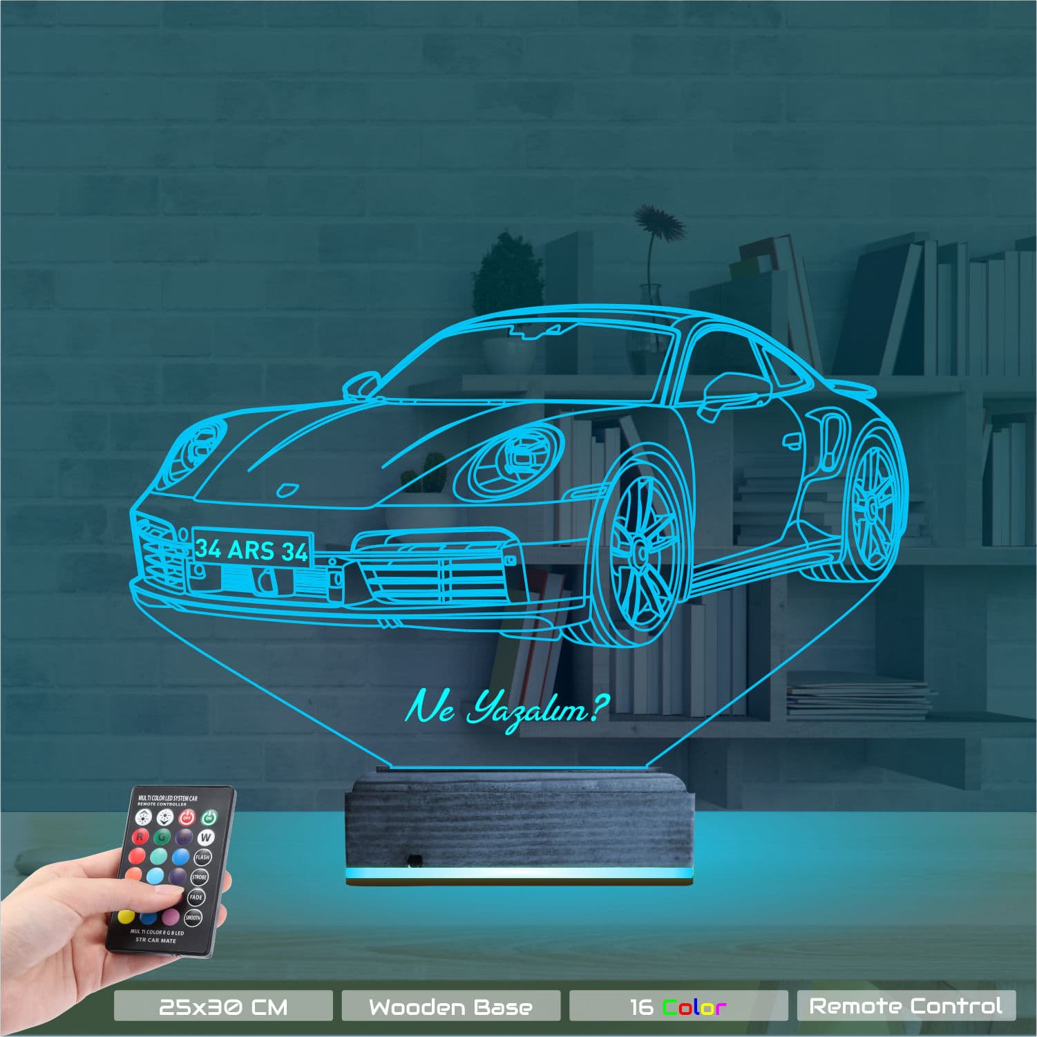 Porsche — 3D LED Ночник | Подарок мужчине 9