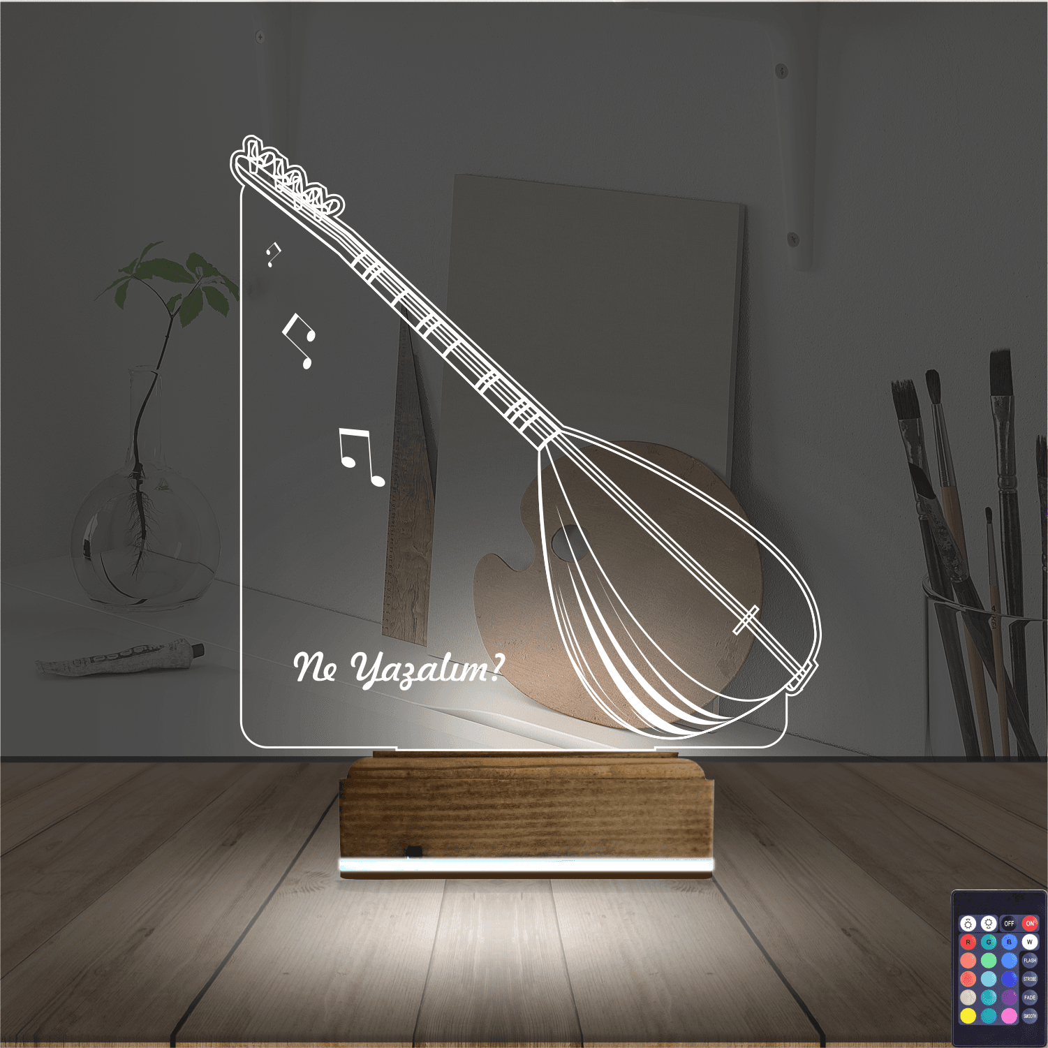 Саз — 3D LED Ночник | Подарок музыканту 2