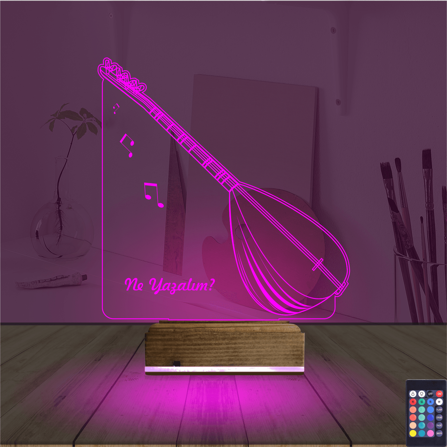 Саз — 3D LED Ночник | Подарок музыканту 4