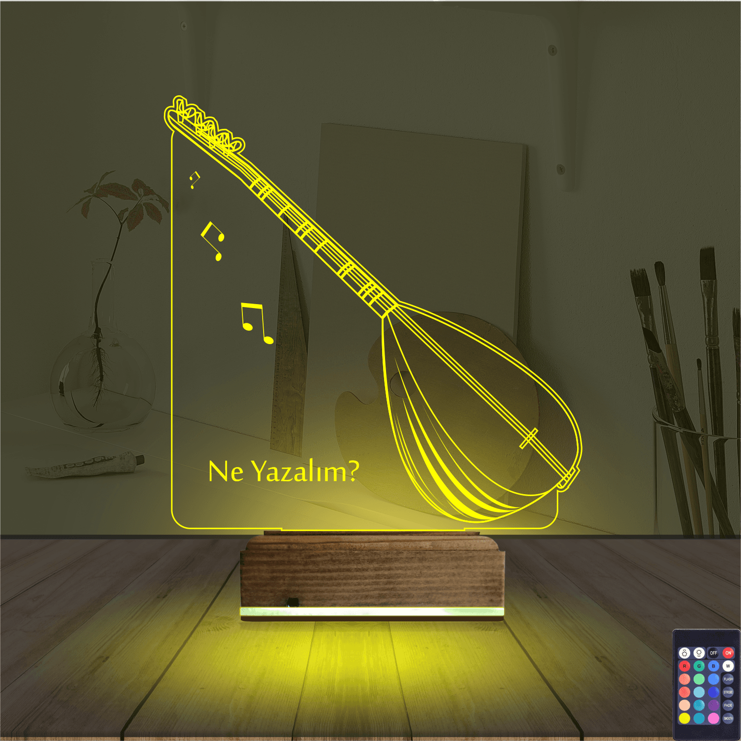 Саз — 3D LED Ночник | Подарок музыканту 5