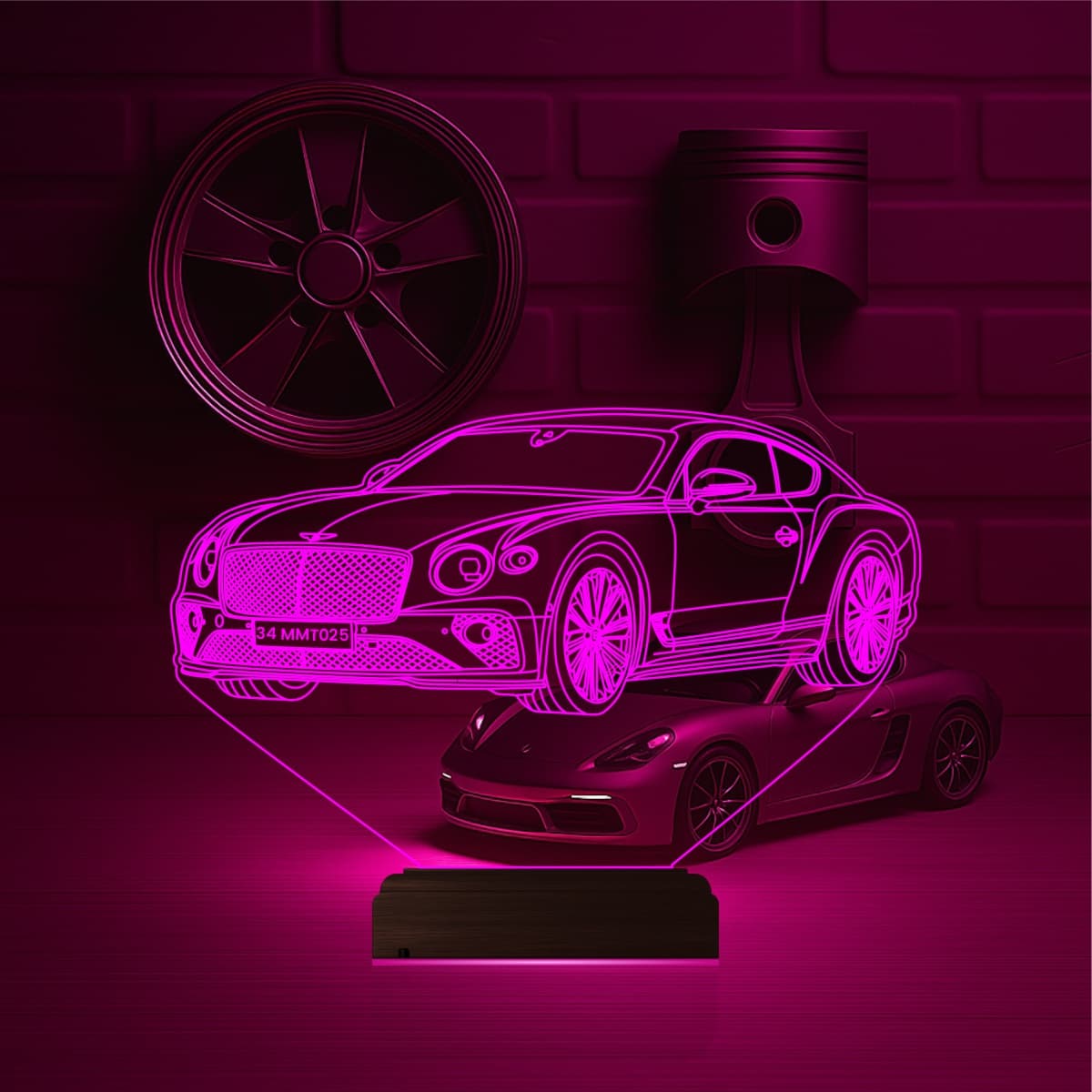 Bentley — 3D LED Ночник | Подарок автолюбителю 4