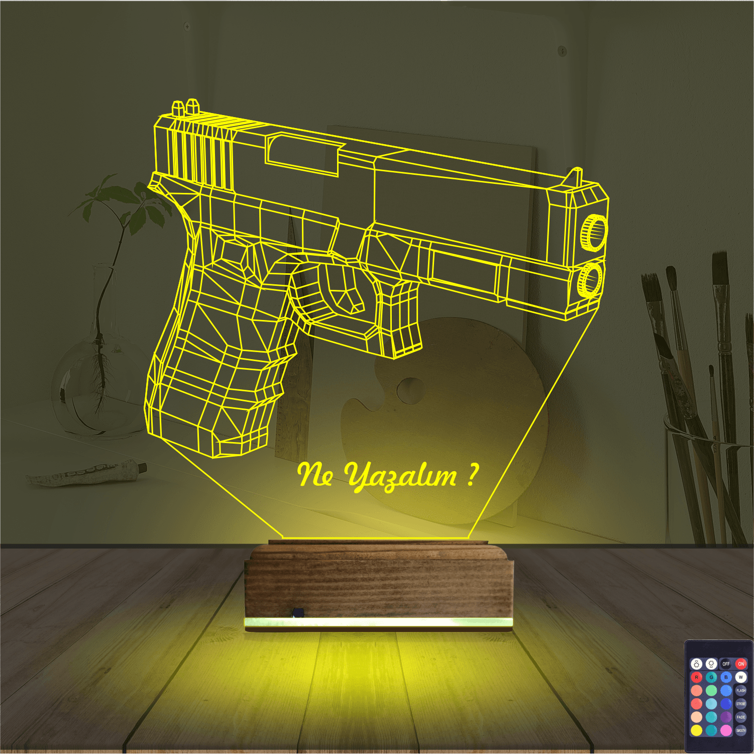 Пистолет — 3D LED Ночник | Подарок мужчине 5