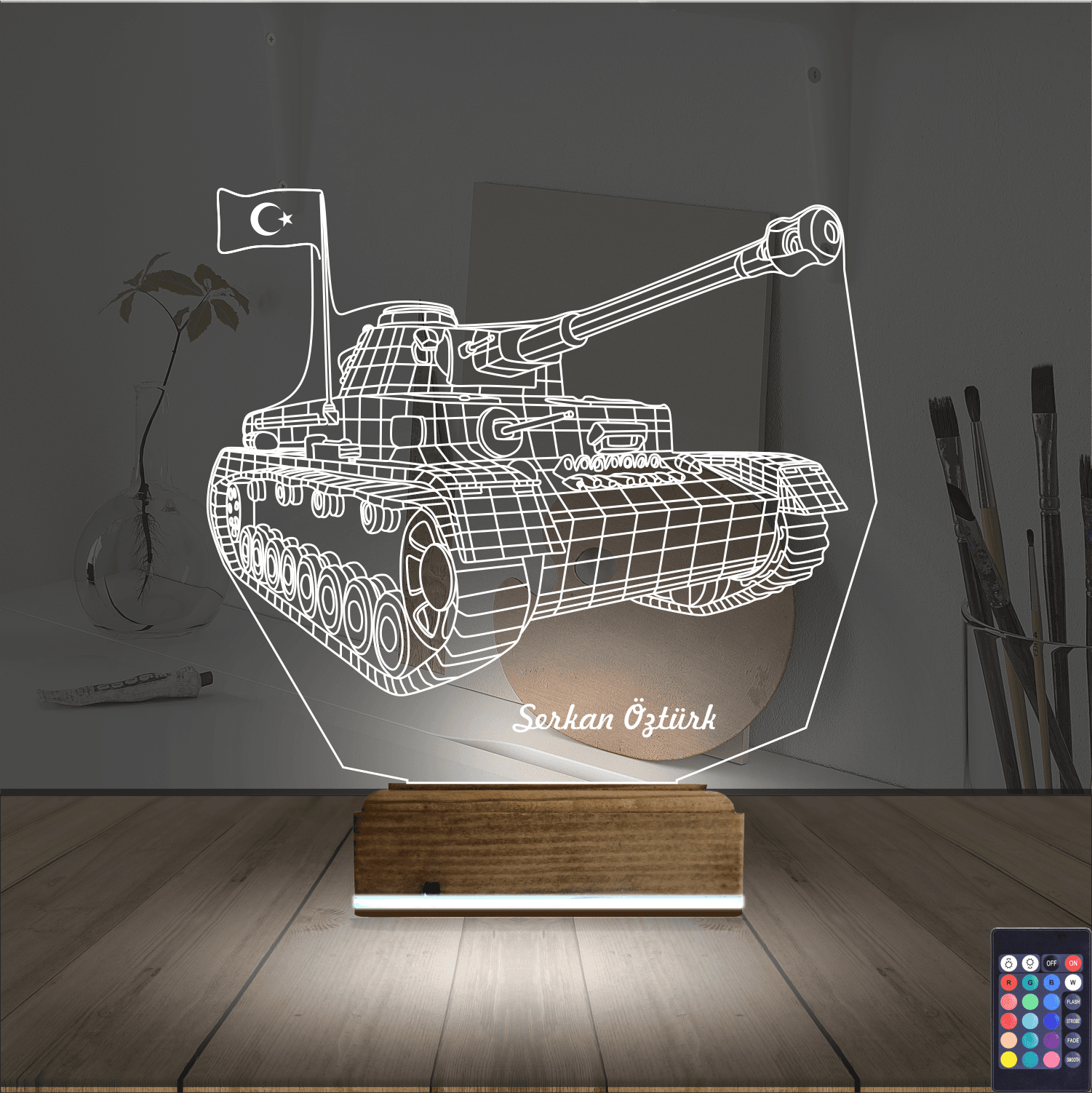 Танк — 3D LED Ночник | Подарок мужчине 2