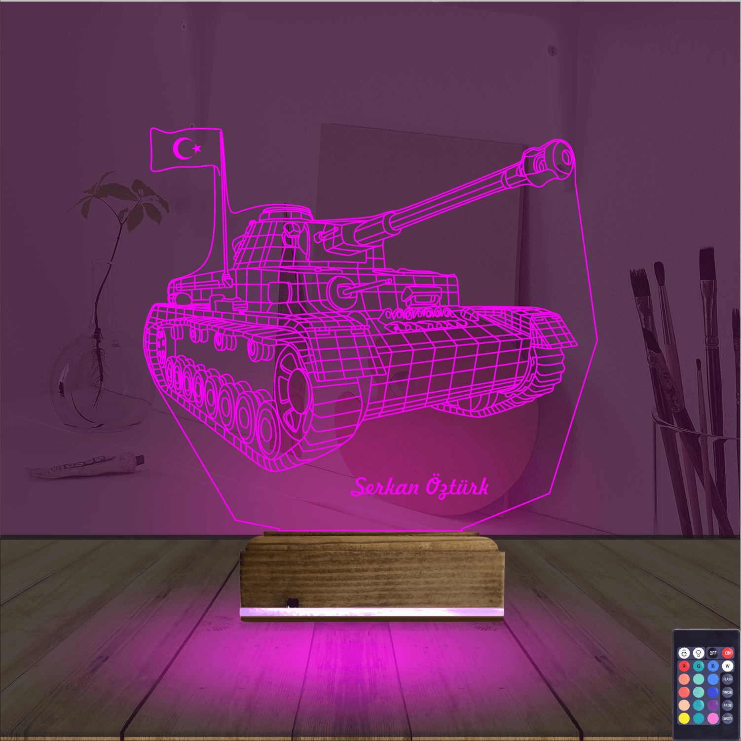 Танк — 3D LED Ночник | Подарок мужчине 4