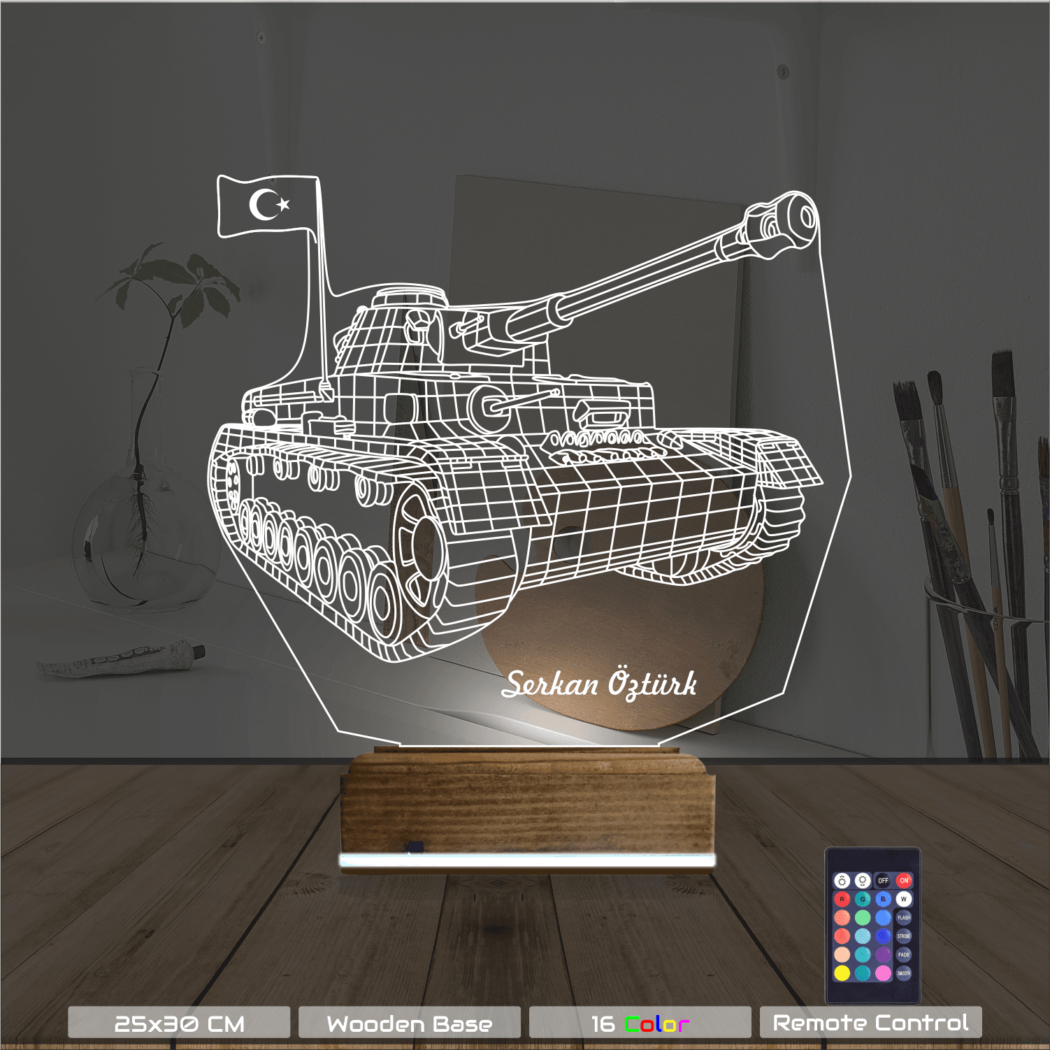 Танк — 3D LED Ночник | Подарок мужчине 8