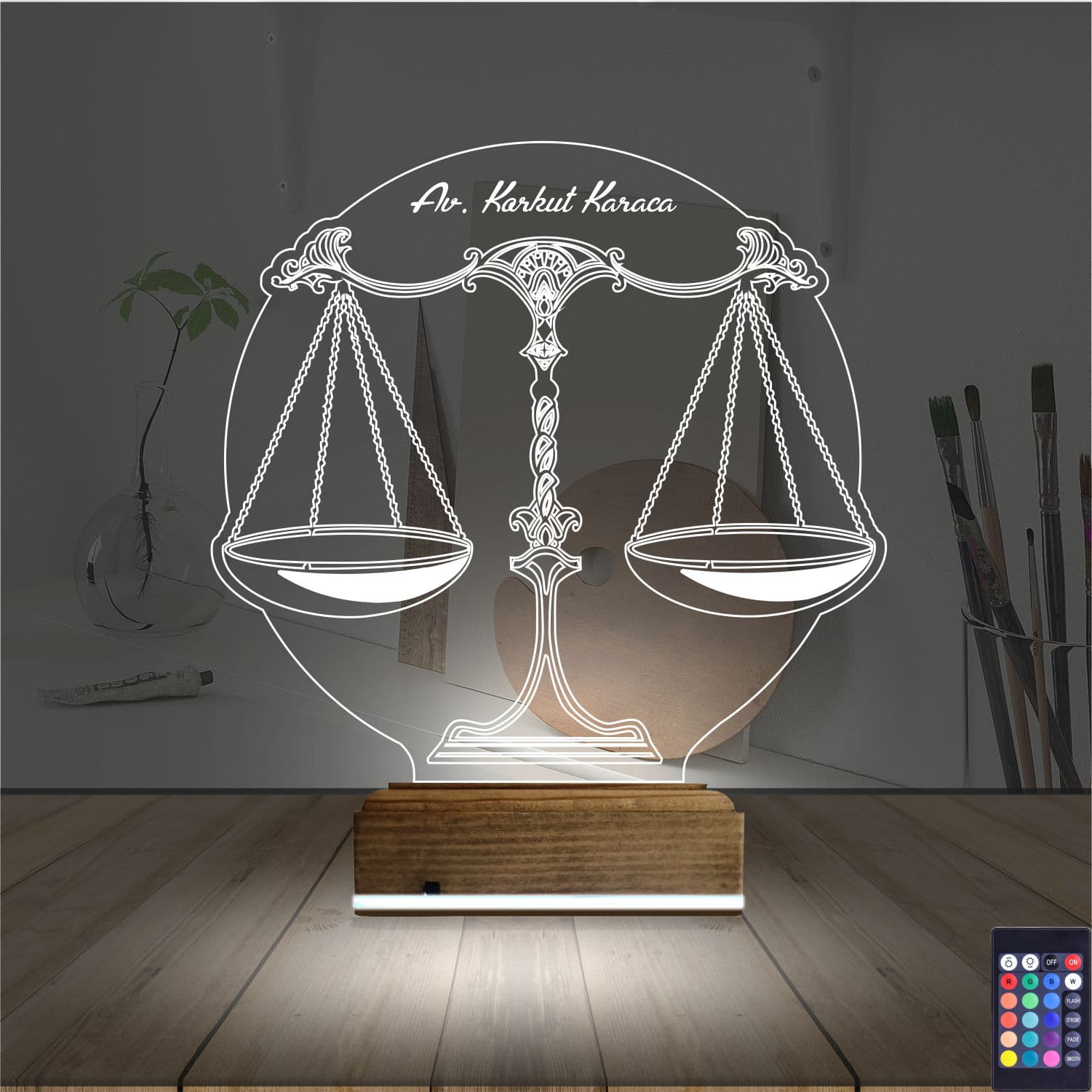 Весы правосудия — 3D LED Ночник | Подарок юристу 2