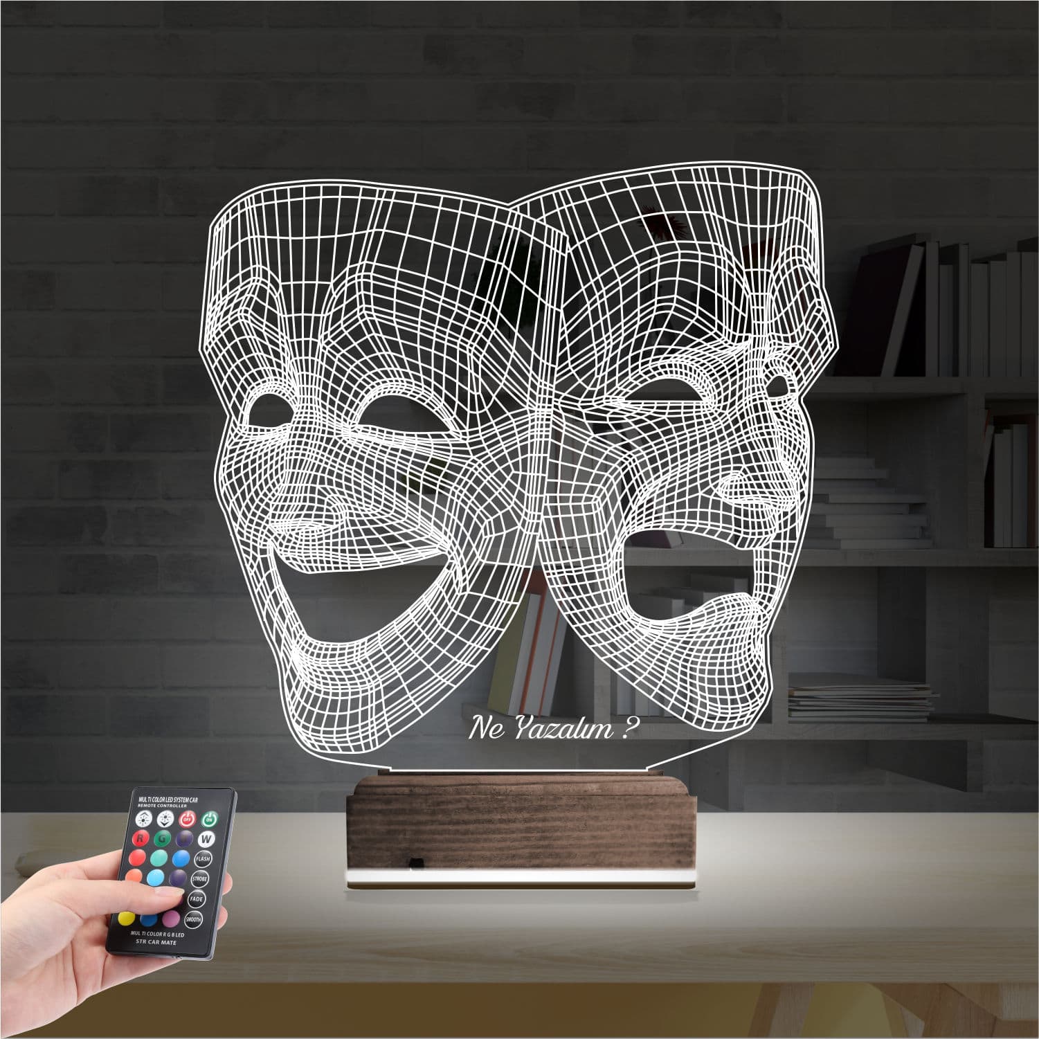 Театральные маски — 3D LED Ночник | Подарок актеру 2