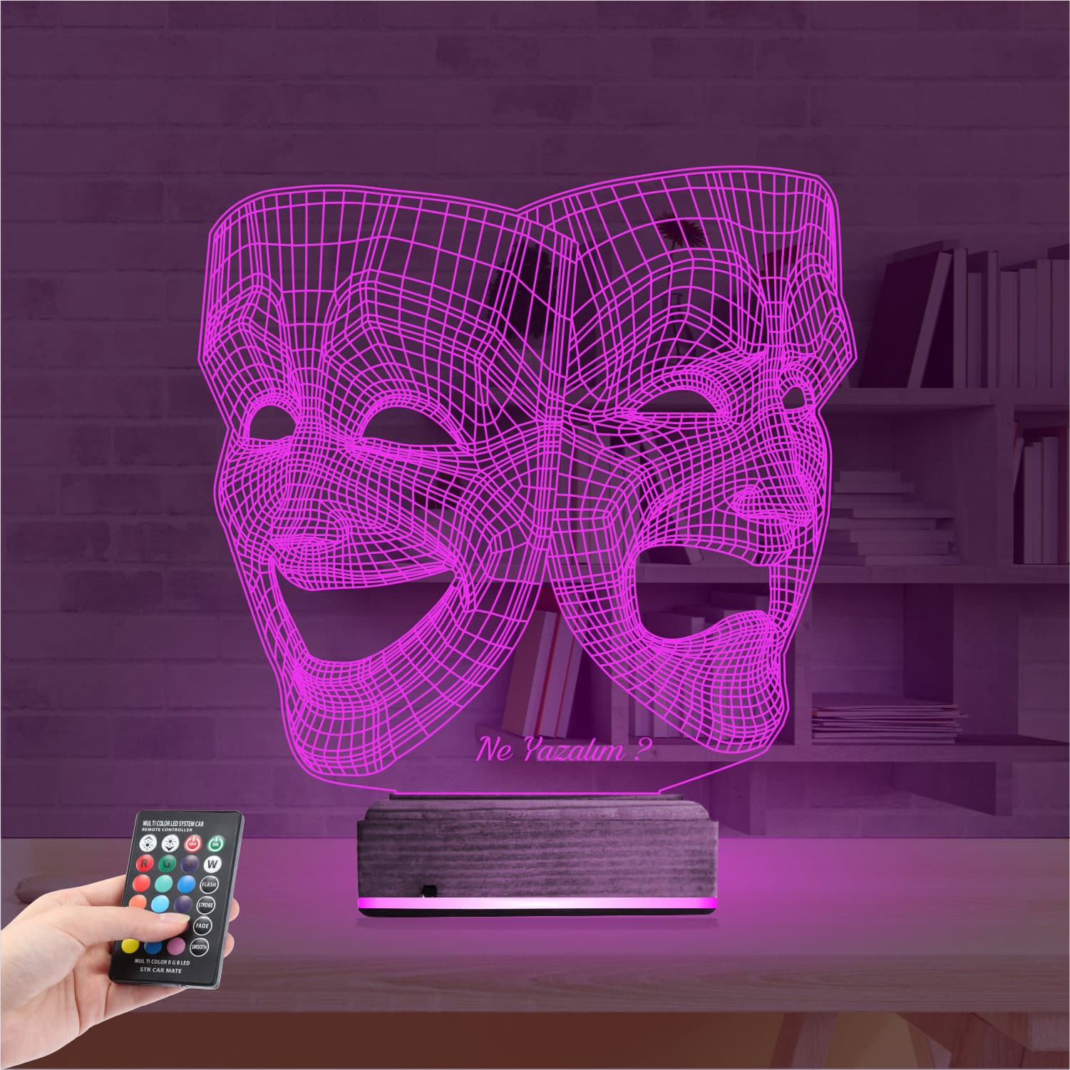 Театральные маски — 3D LED Ночник | Подарок актеру 4