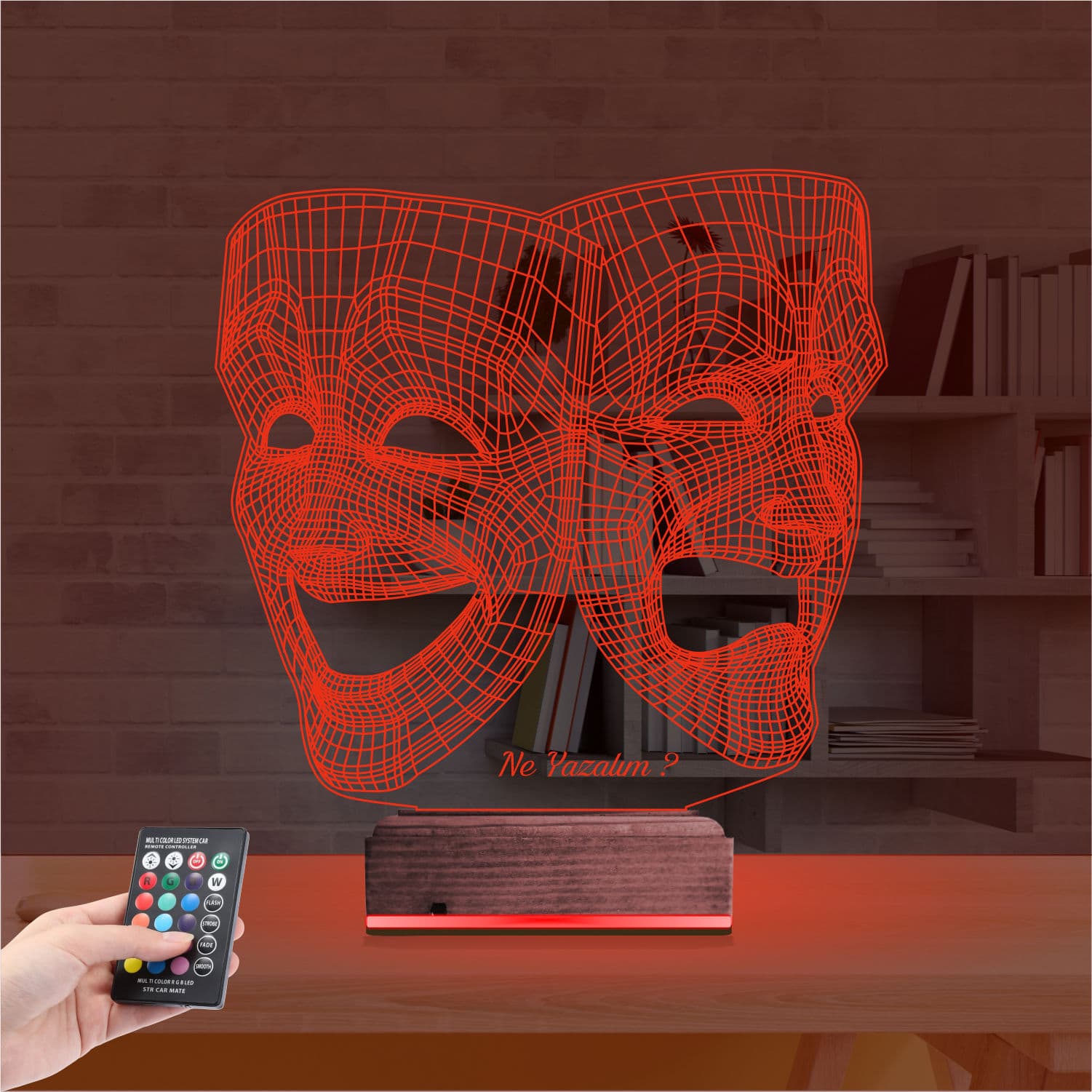 Театральные маски — 3D LED Ночник | Подарок актеру 7