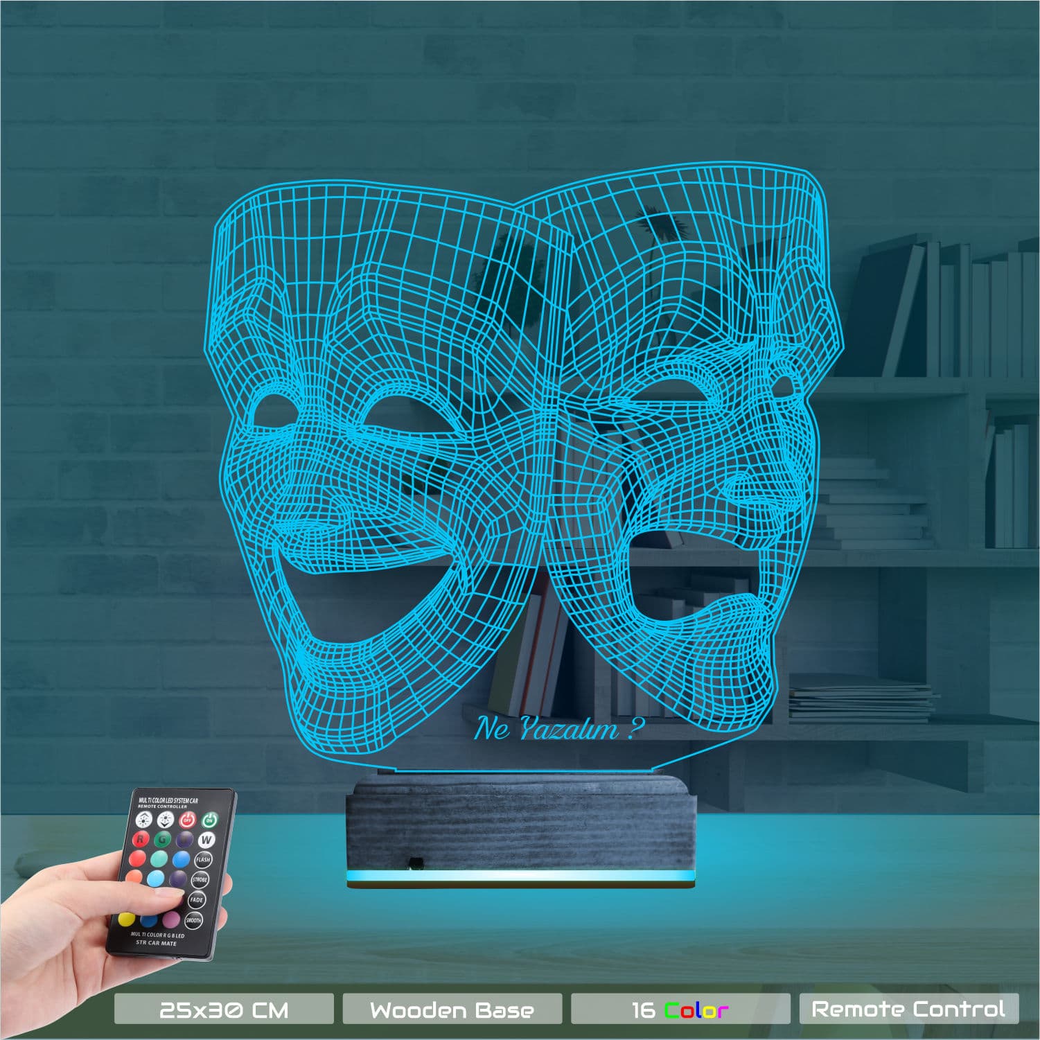 Театральные маски — 3D LED Ночник | Подарок актеру 9