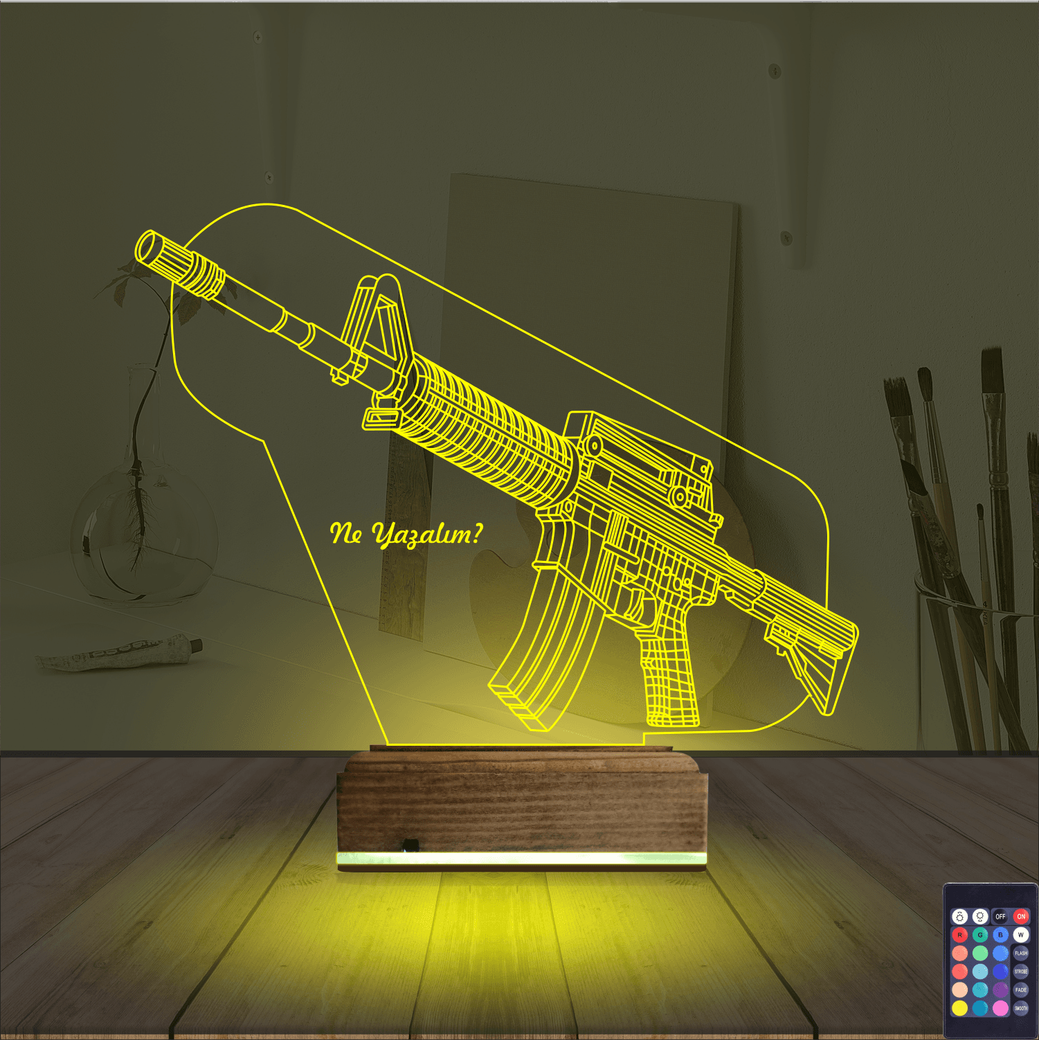 Автомат M4 — 3D LED Ночник | Подарок мужчине 5