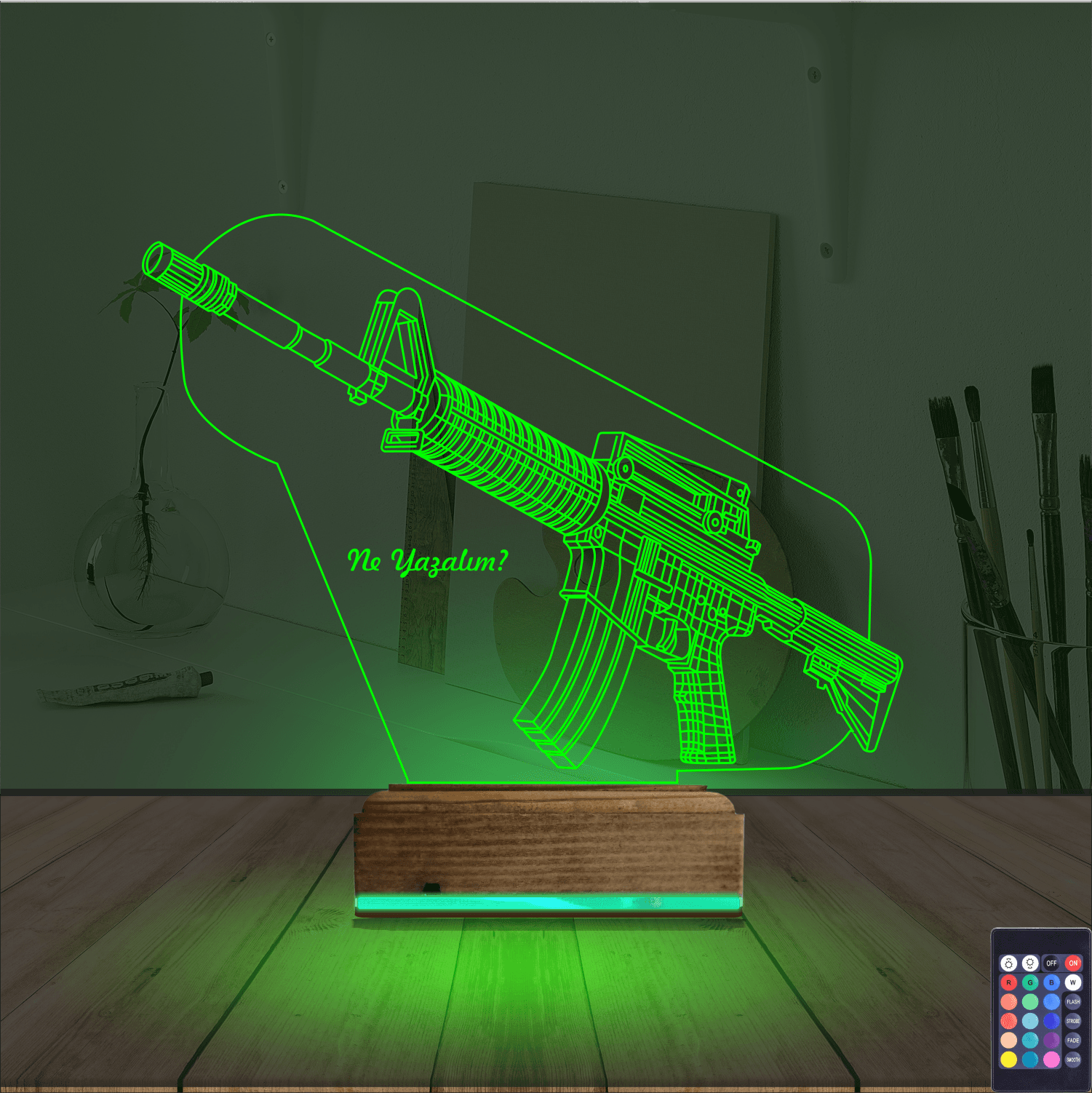 Автомат M4 — 3D LED Ночник | Подарок мужчине 6