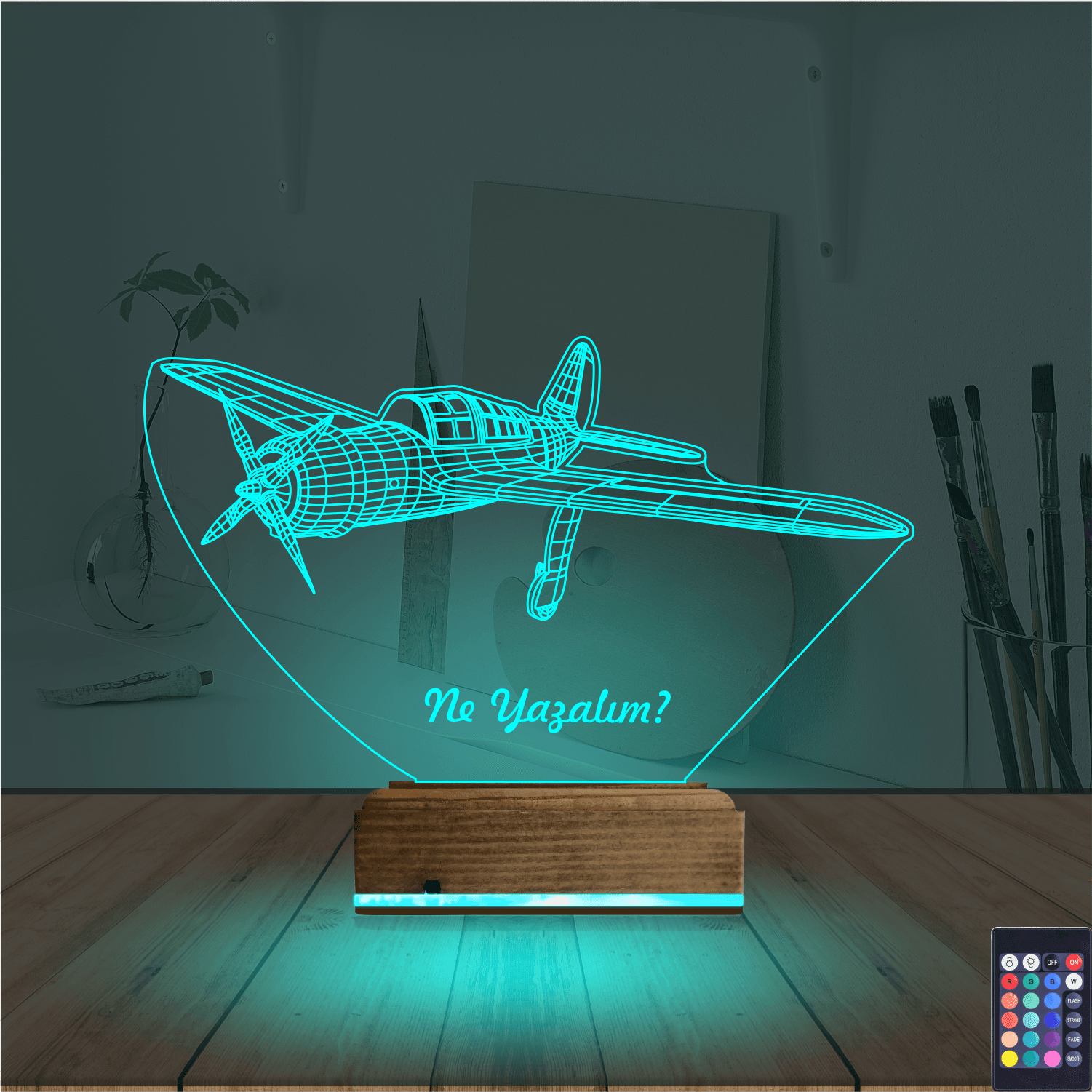 Самолёт — 3D LED Ночник | Подарок мужчине и пилоту 3