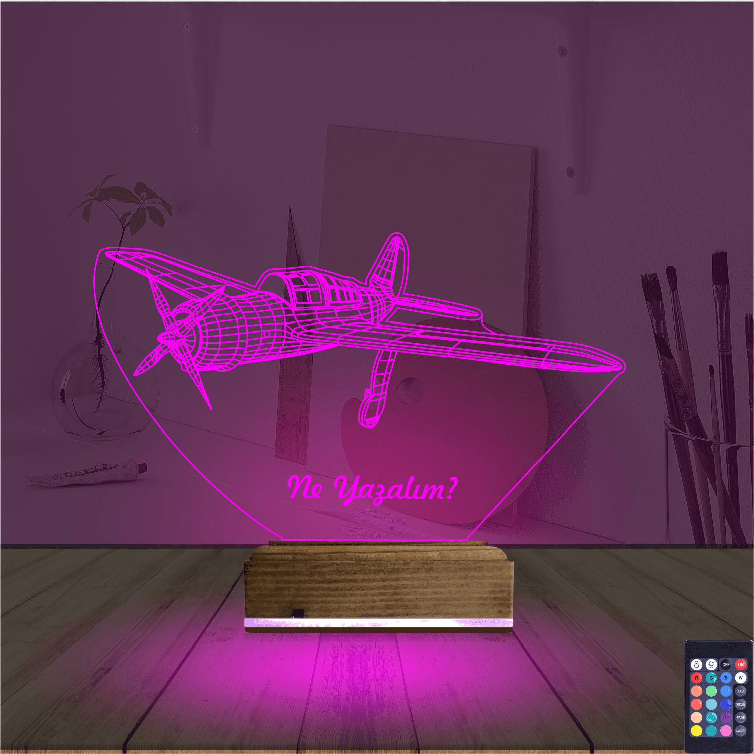 Самолёт — 3D LED Ночник | Подарок мужчине и пилоту 4