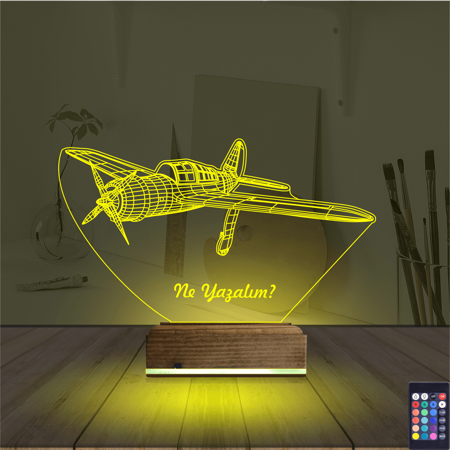 Самолёт — 3D LED Ночник | Подарок мужчине и пилоту 5