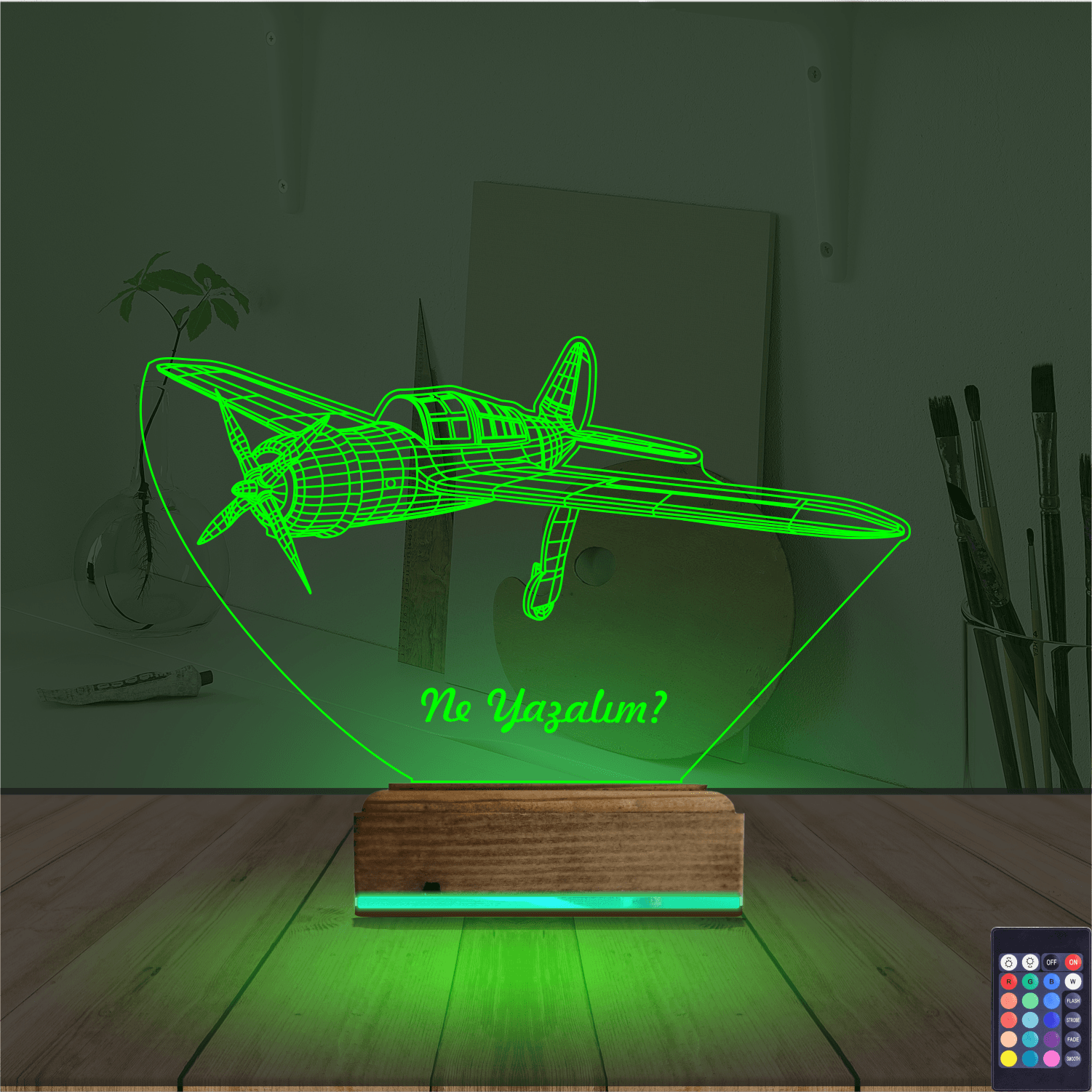 Самолёт — 3D LED Ночник | Подарок мужчине и пилоту 6