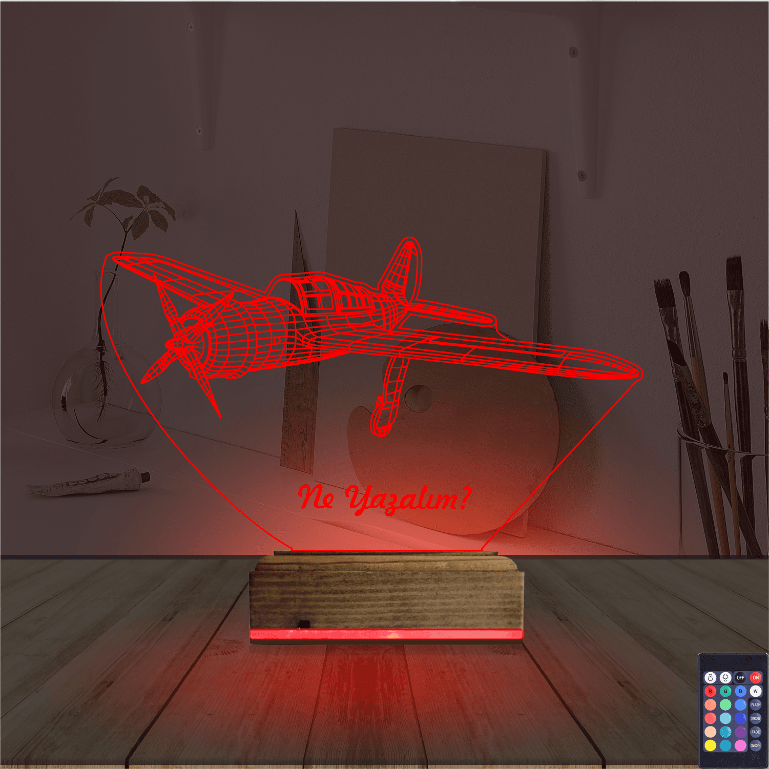 Самолёт — 3D LED Ночник | Подарок мужчине и пилоту 7