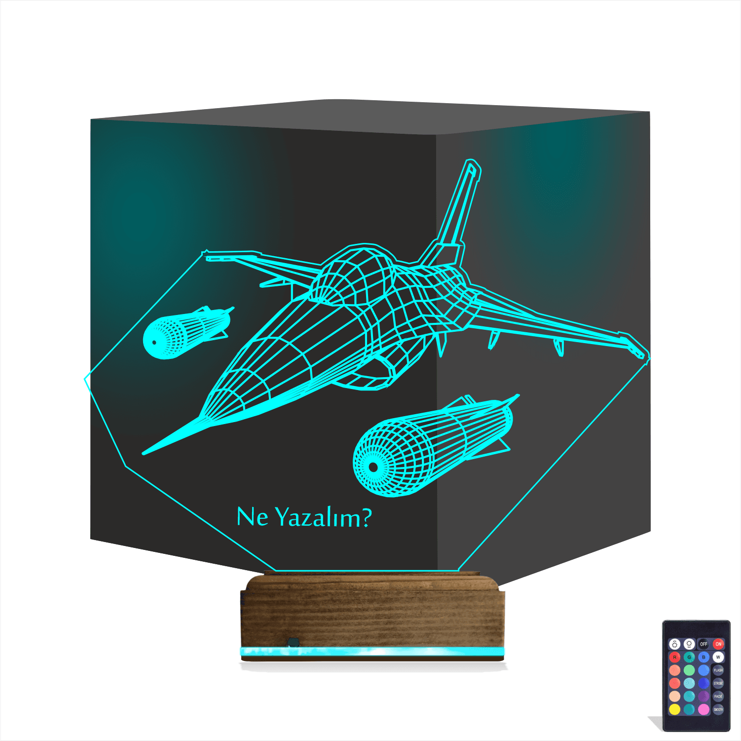 Истребитель — 3D LED Ночник | Подарок мужчине 1