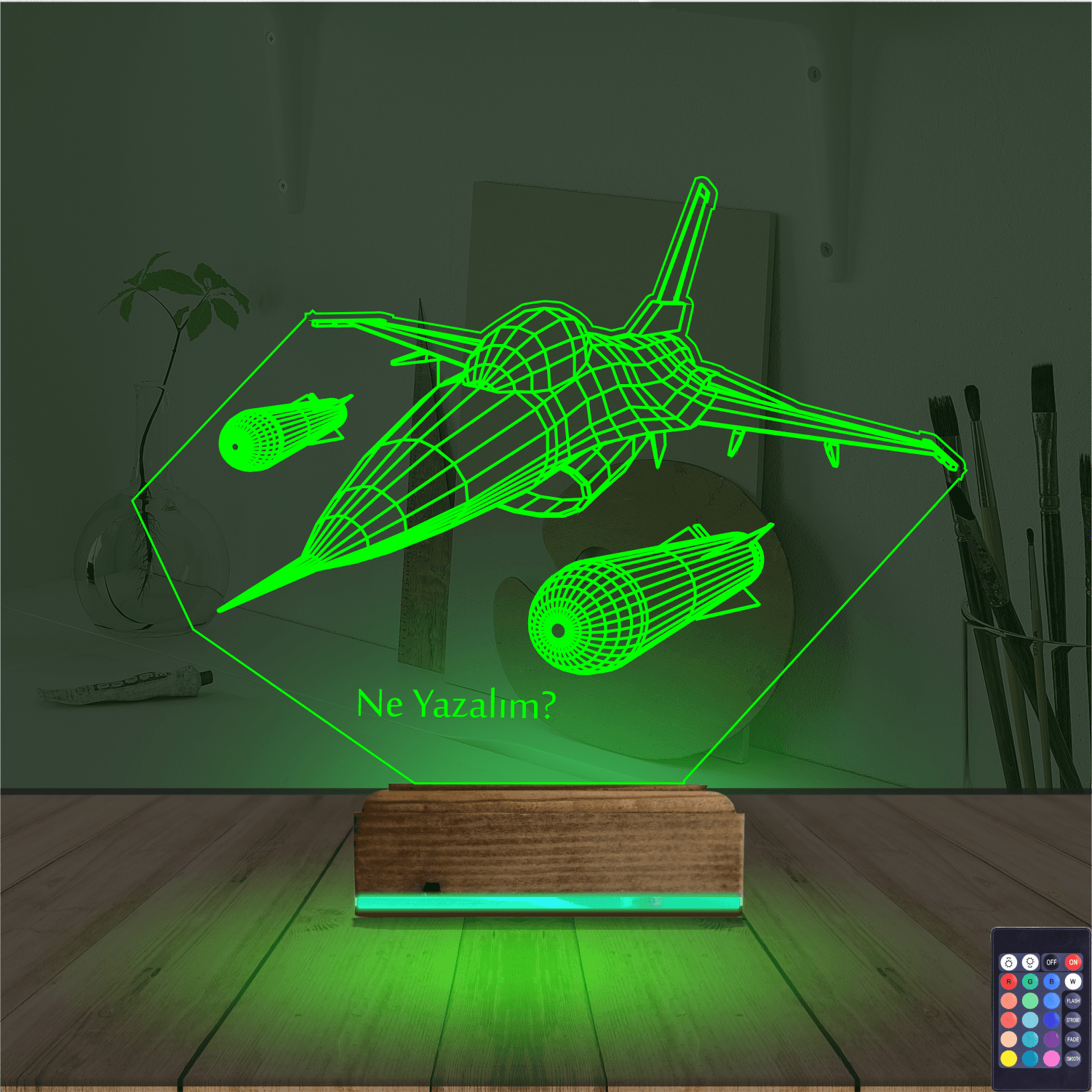 Истребитель — 3D LED Ночник | Подарок мужчине 6