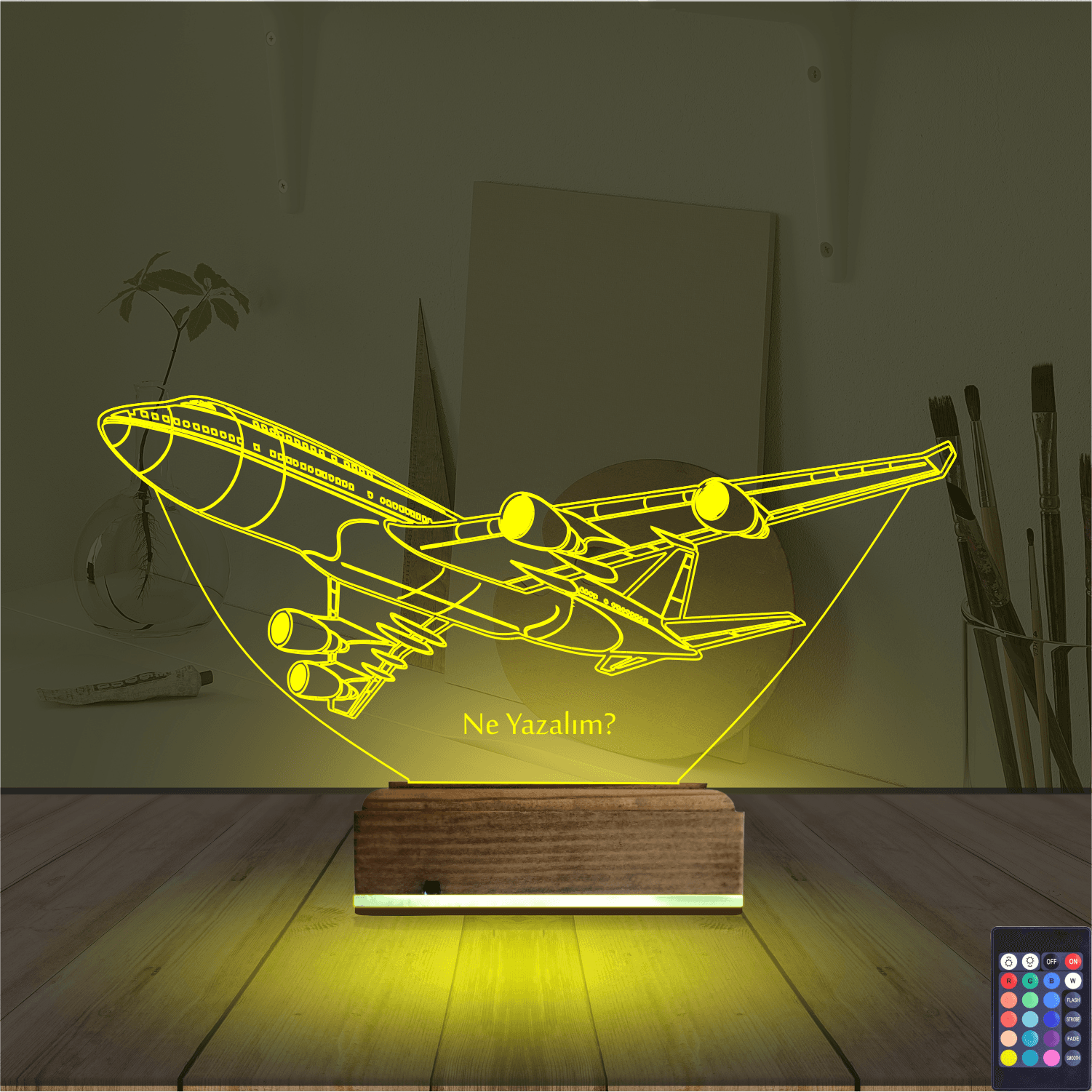 Самолет — 3D LED Ночник | Подарок любителю авиации 5