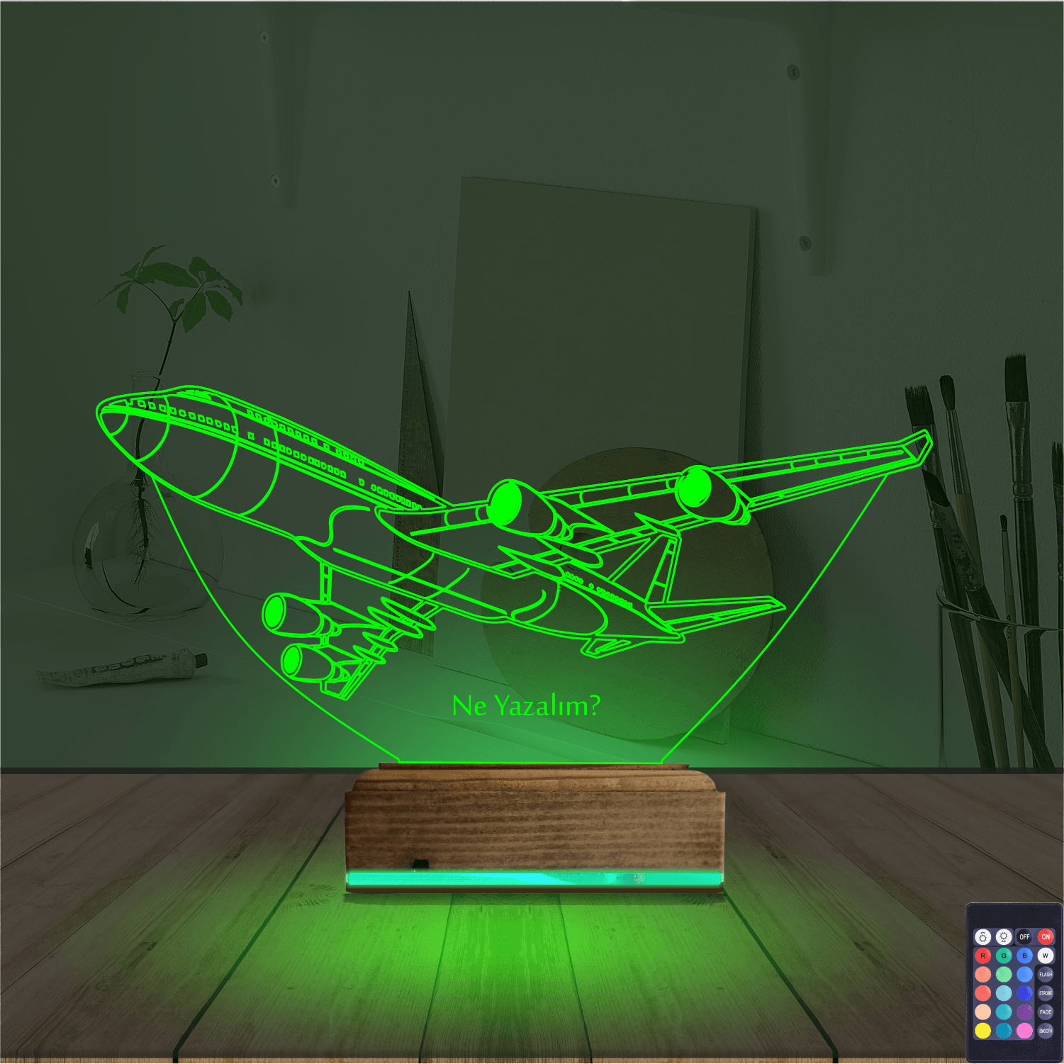 Самолет — 3D LED Ночник | Подарок любителю авиации 6