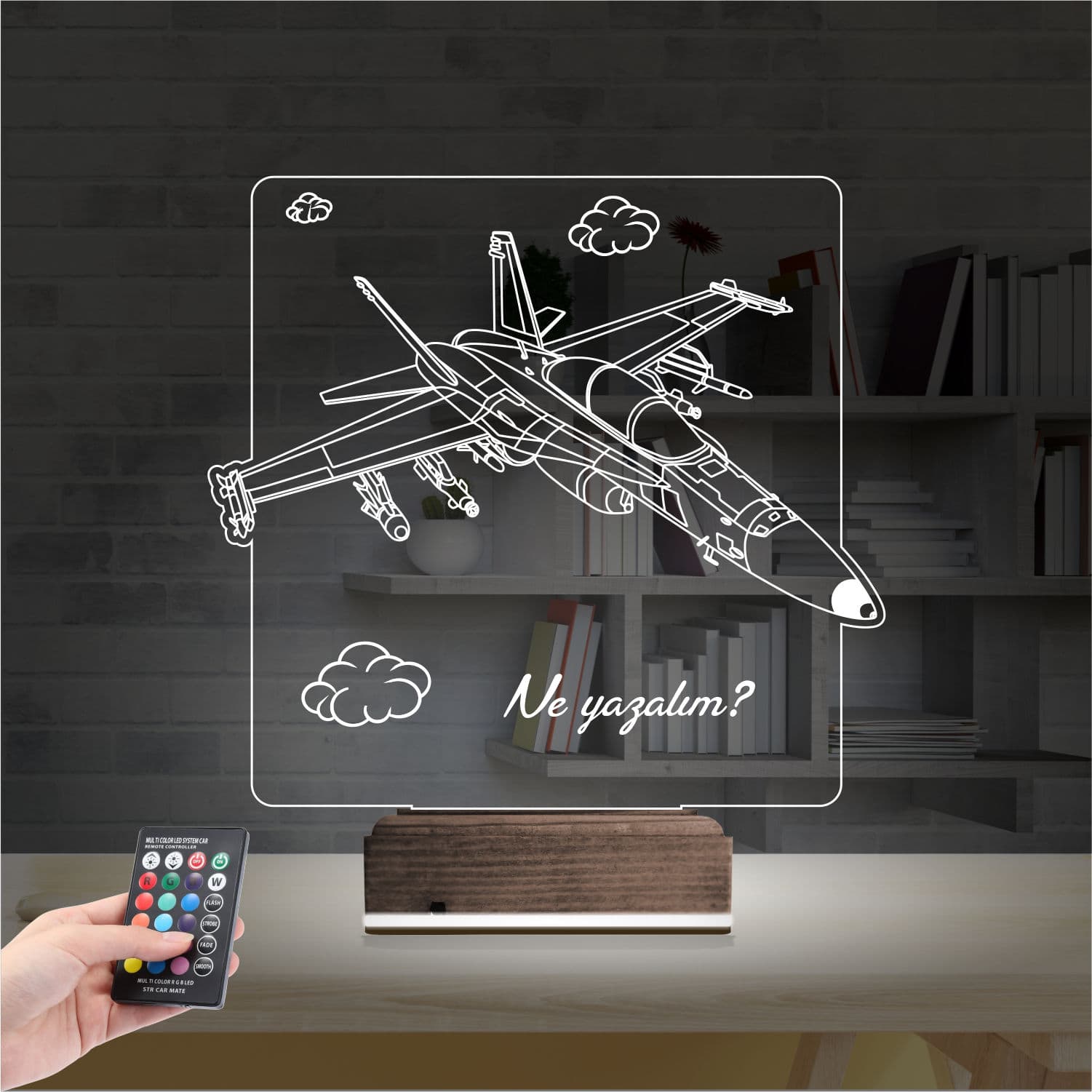 Истребитель — 3D LED Ночник | Подарок мужчине 2