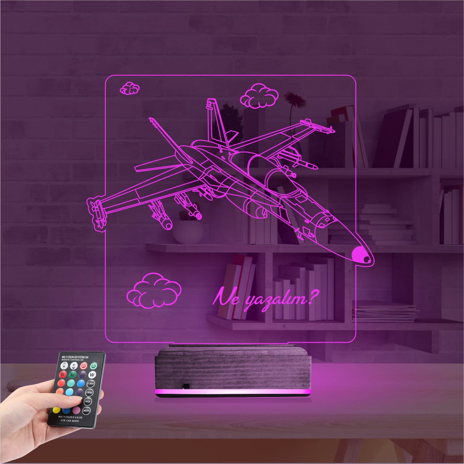 Истребитель — 3D LED Ночник | Подарок мужчине 4